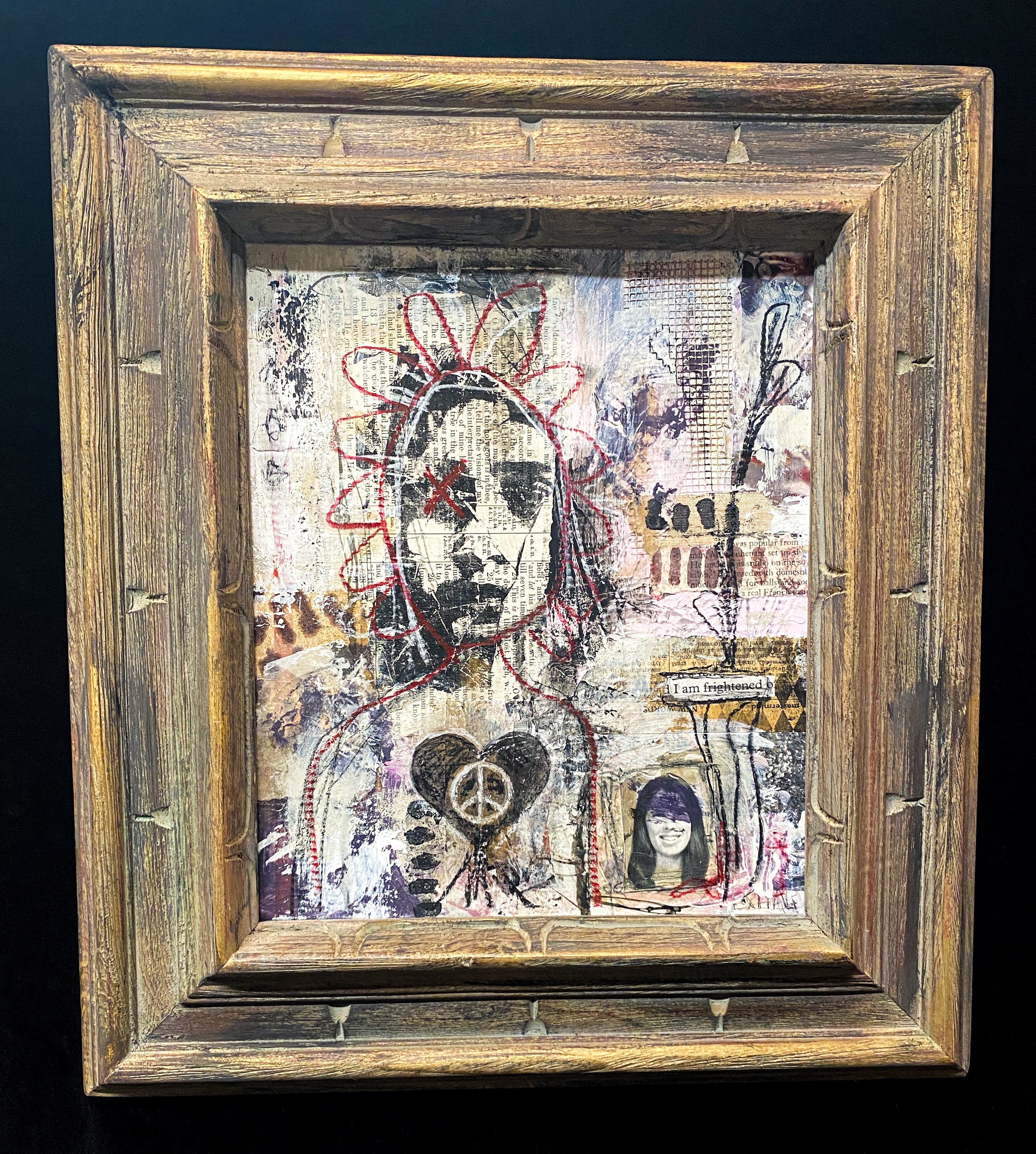 I Am - Original Framed Mixed Media Collage