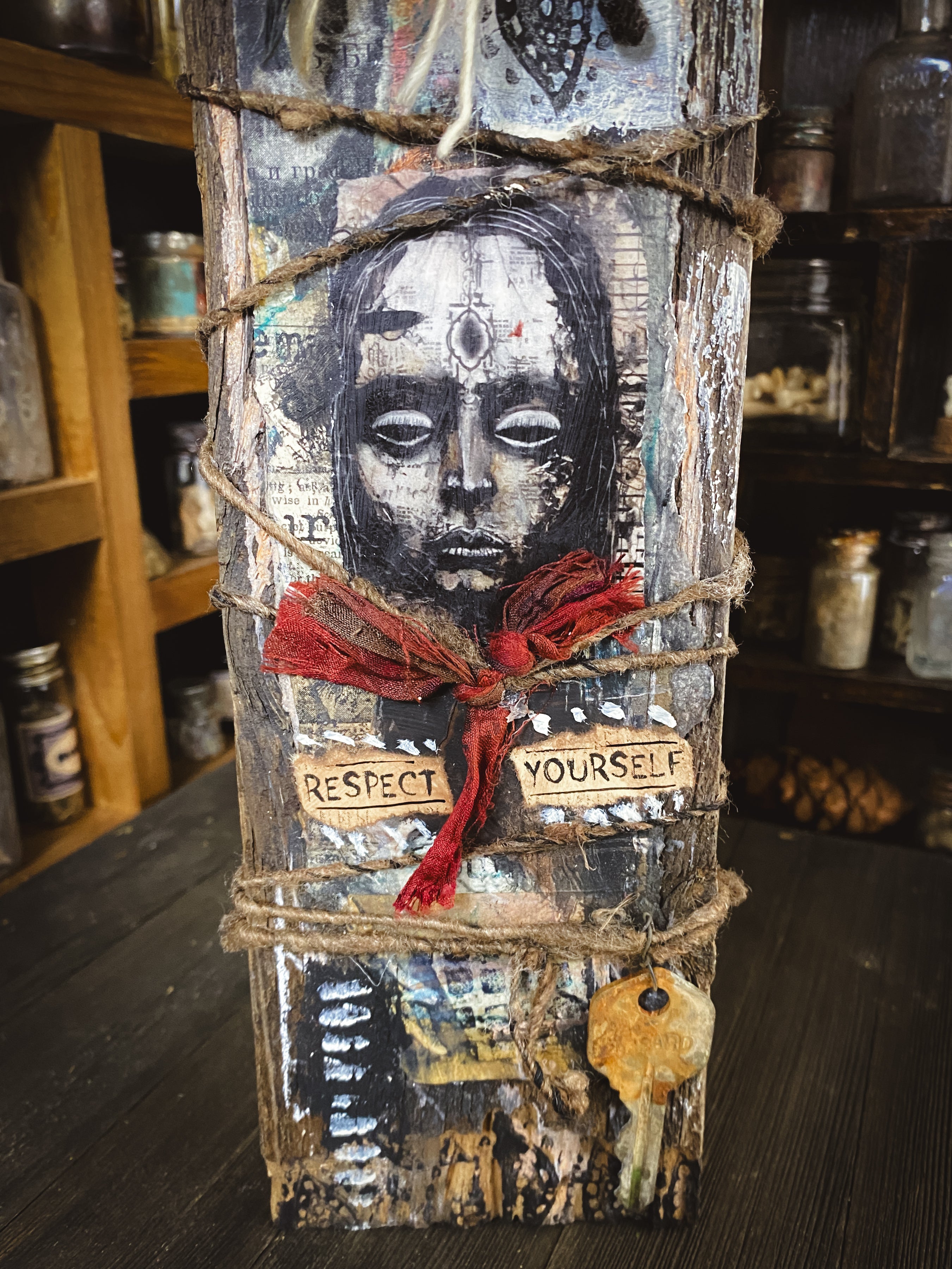Respect Yourself - Assemblage Wall Hanging