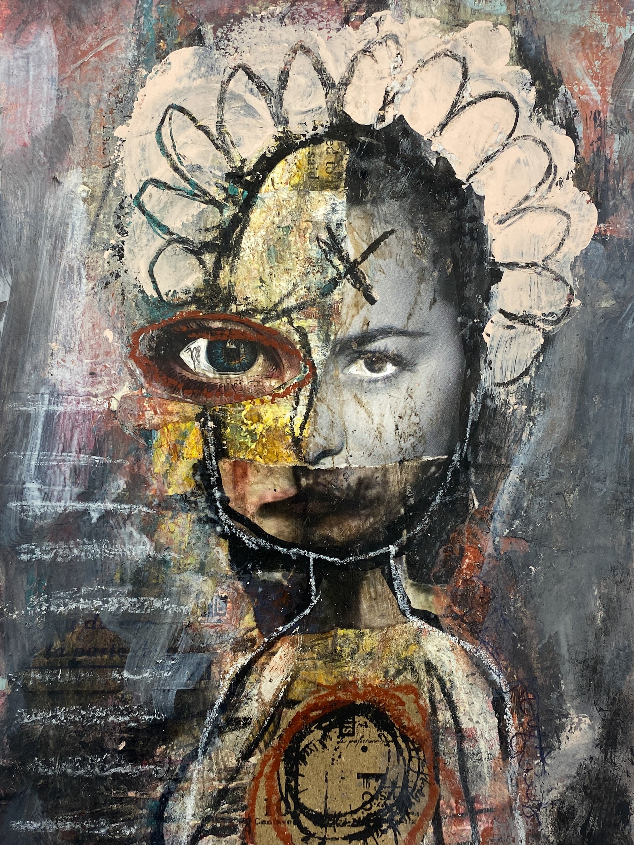 What Is Revealed - Original Mixed Media Collage