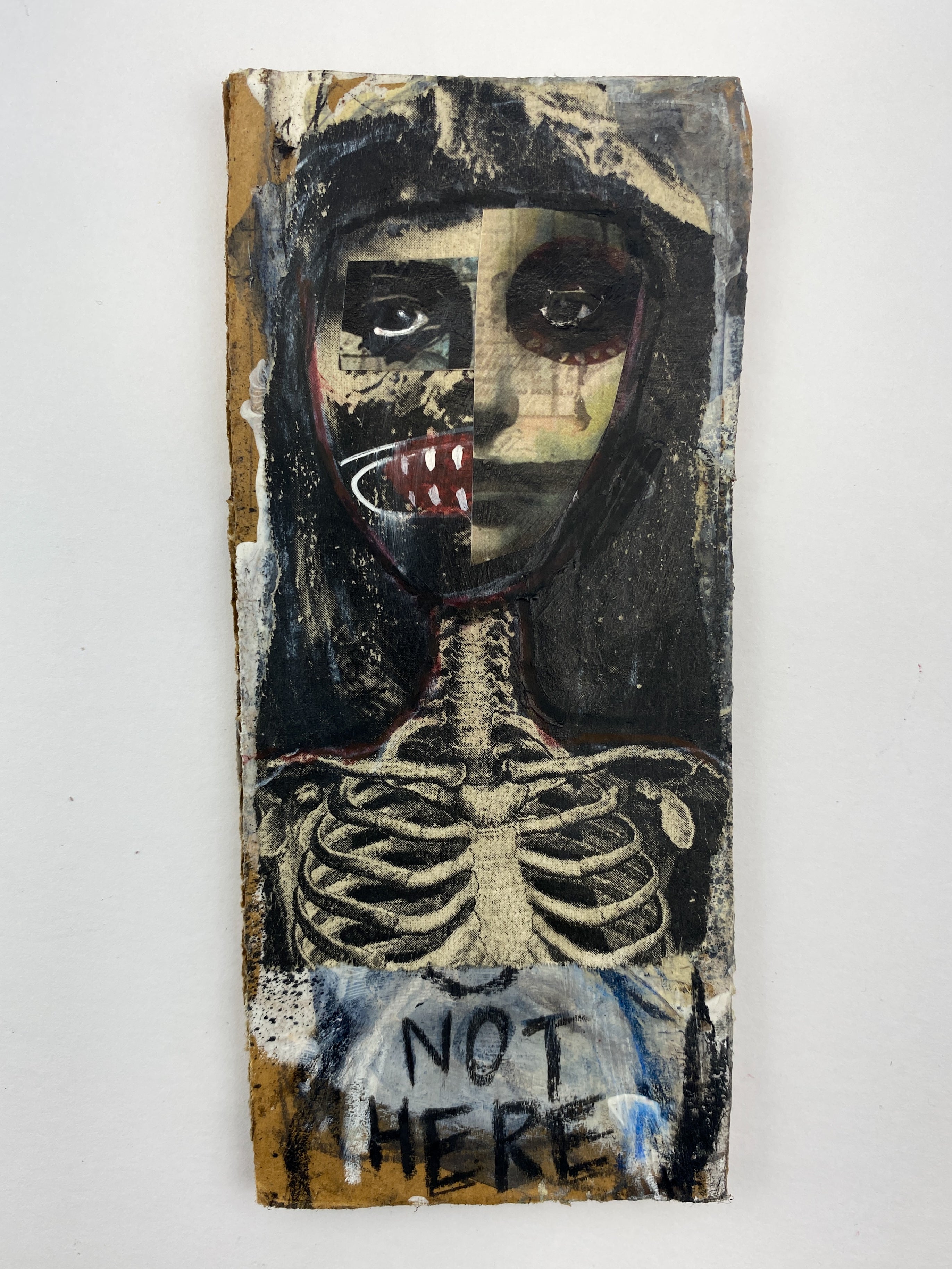Not Here - Original Mixed Media Collage