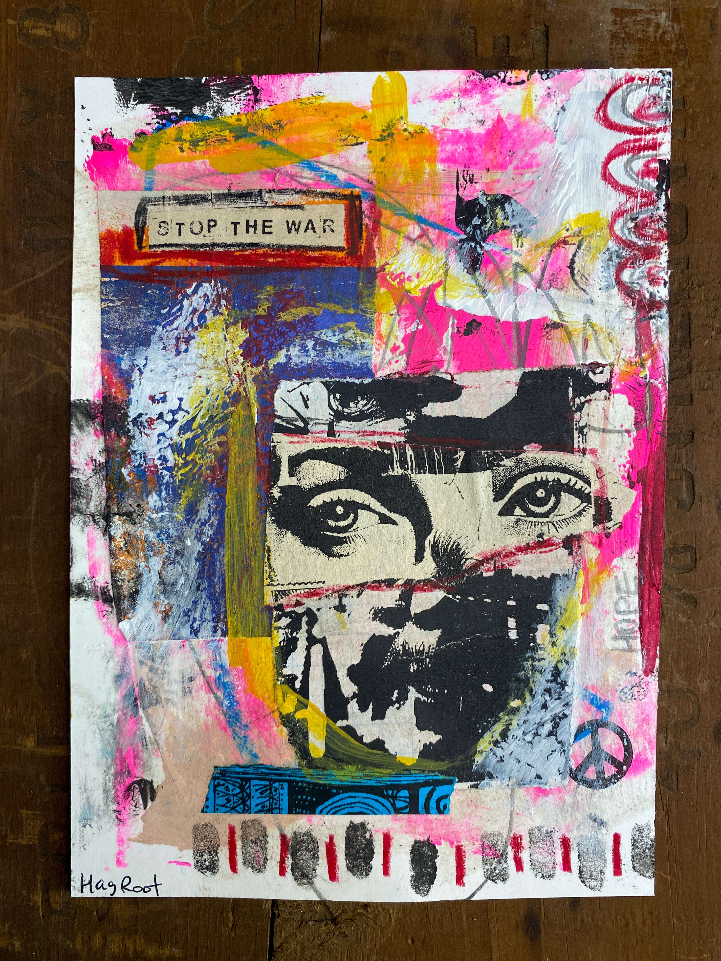 Stop the War - Original Mixed Media Collage