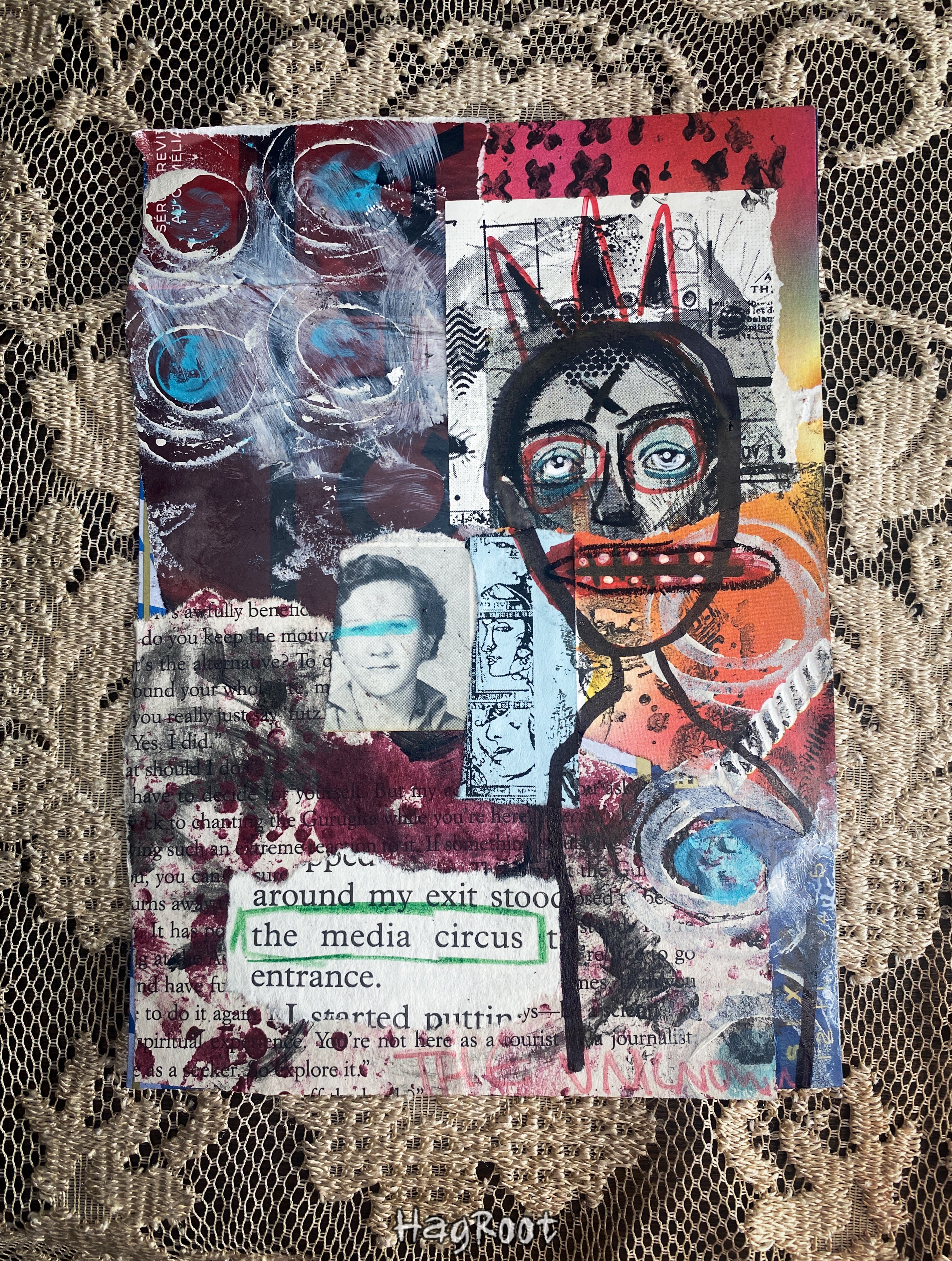 The Media Circus - Original Mixed Media Collage
