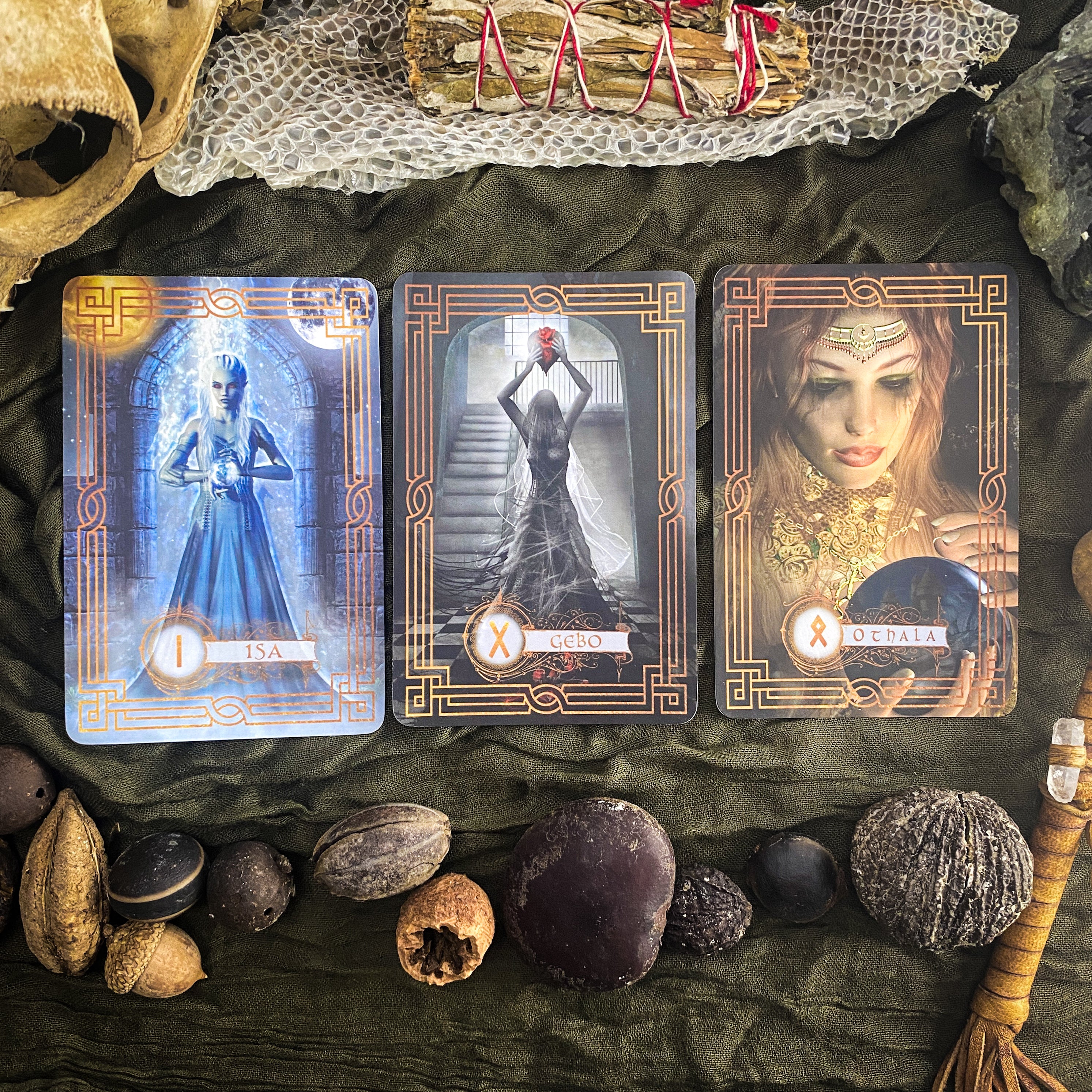 Dark Angels Runes Card Deck by Tarocco Studio -Russia- Oracle Cards