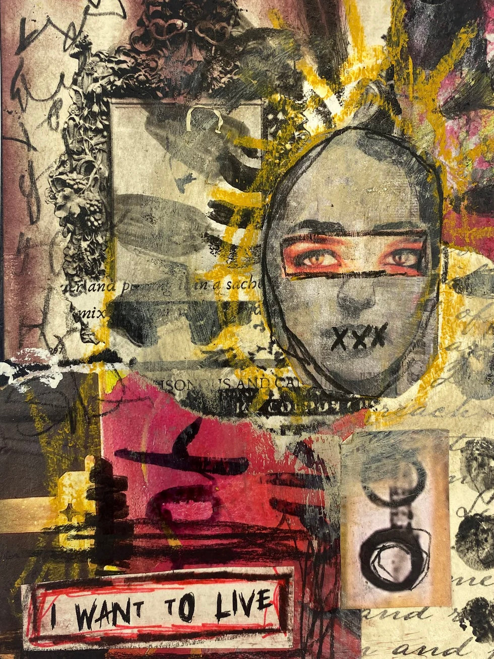 I Want To Live - Original Mixed Media Collage