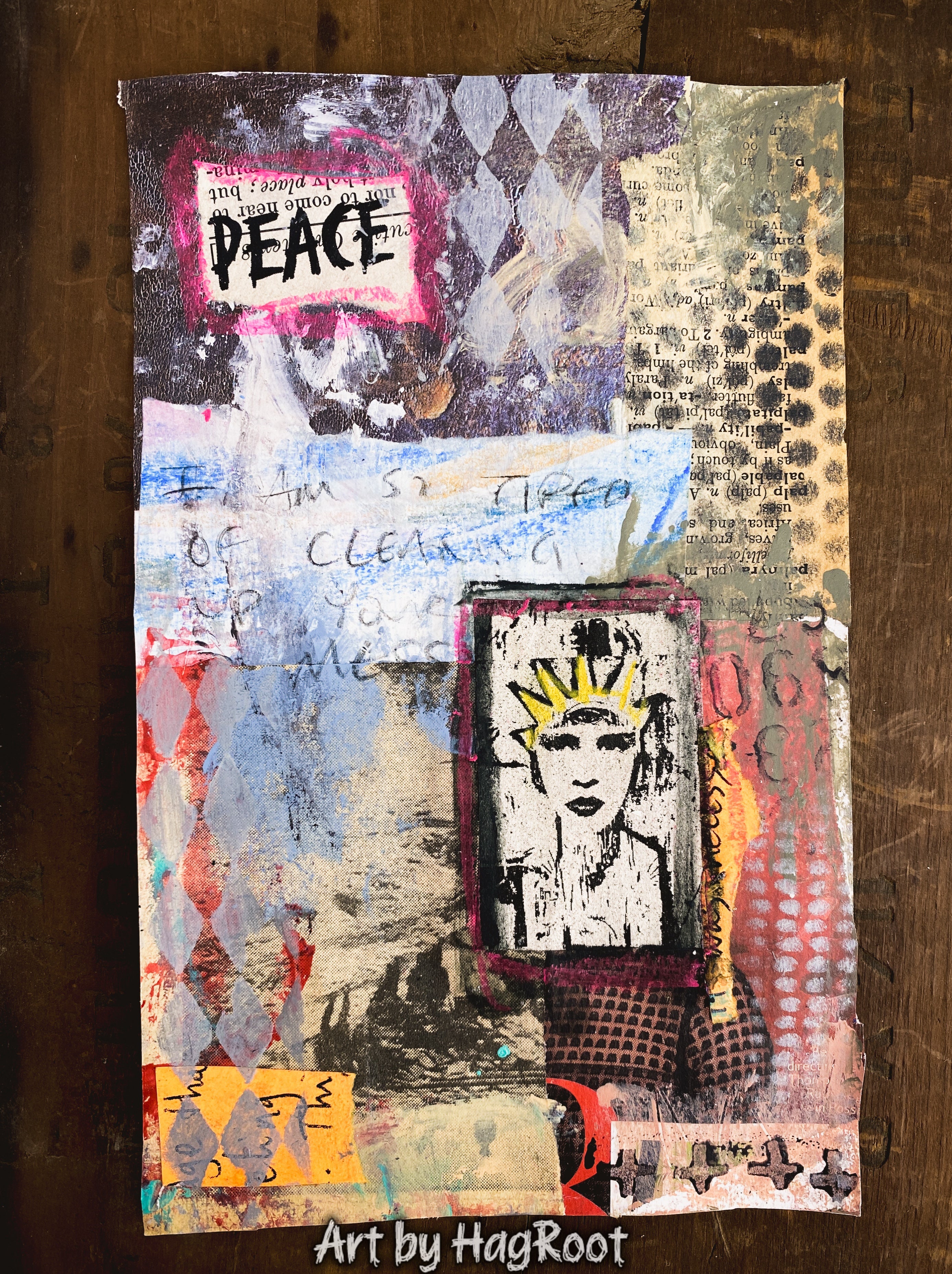 Peace - Original Mixed Media Collage