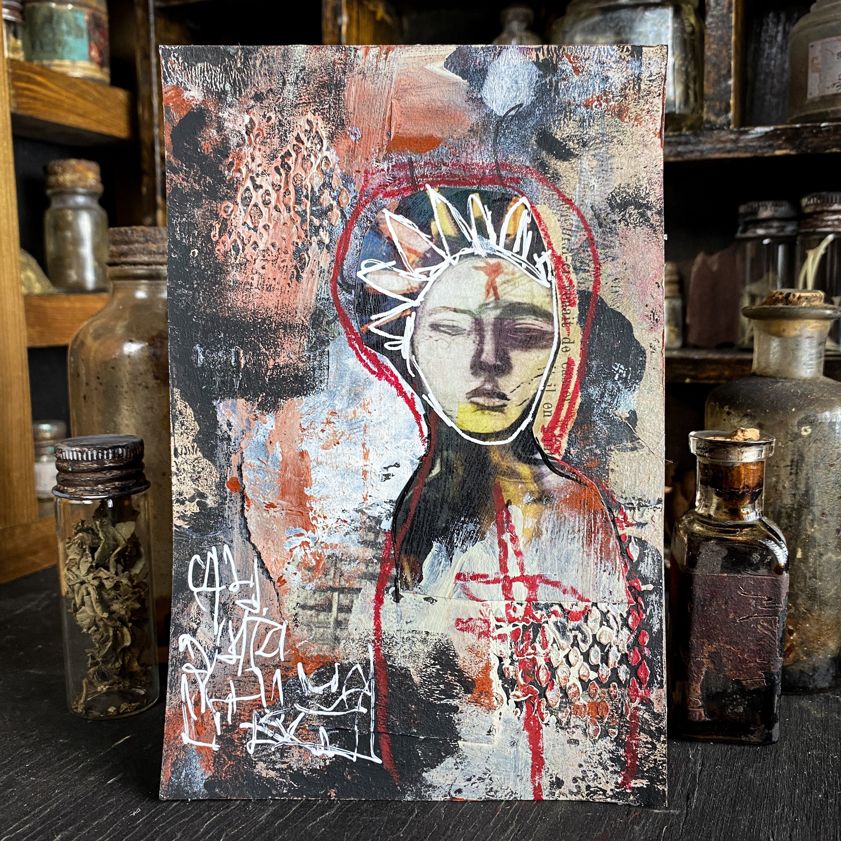 To Make Sense of Anything - Original Mixed Media Collage