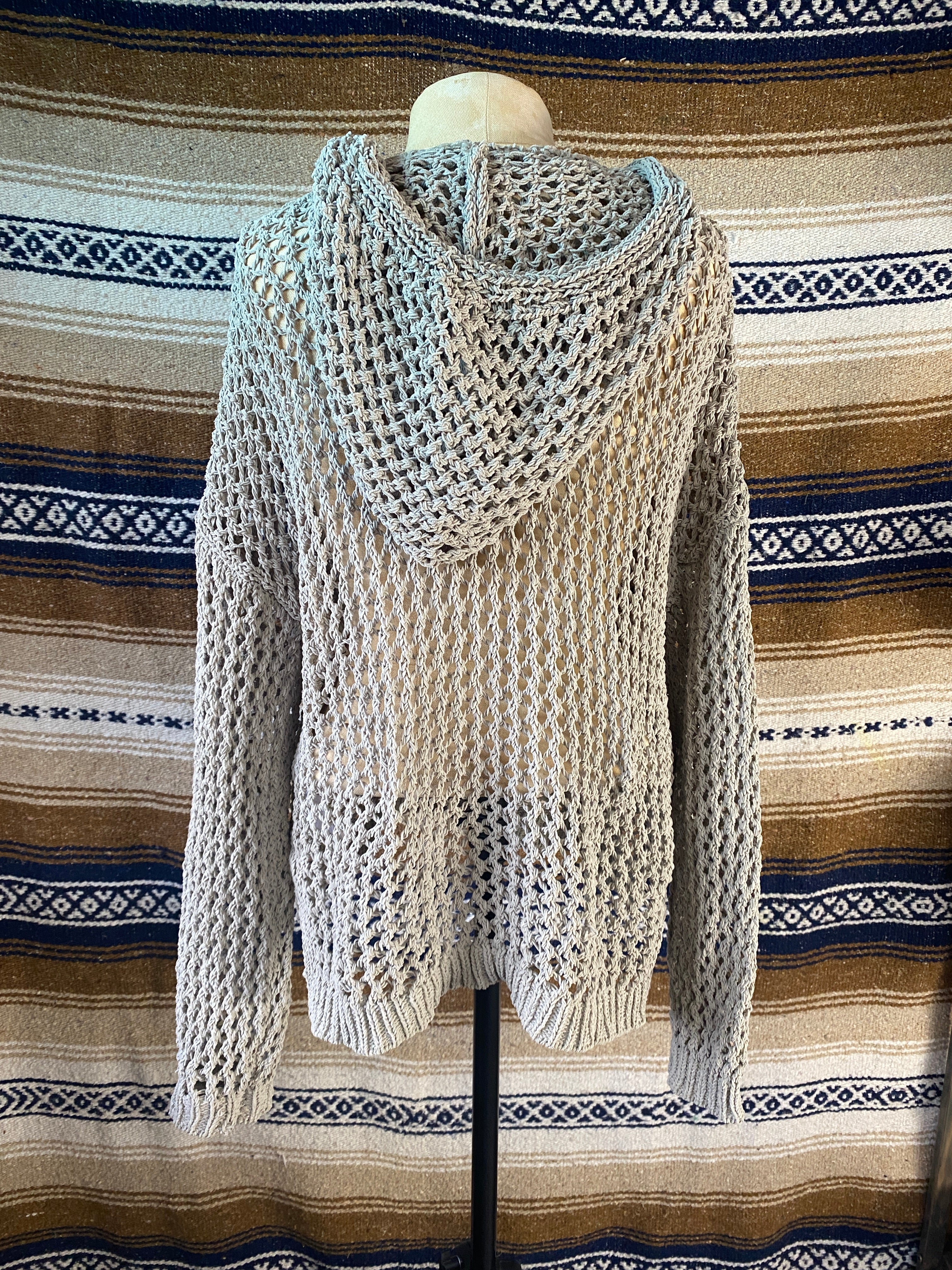 Artelier Mesh Sweater with Hood - Size Small