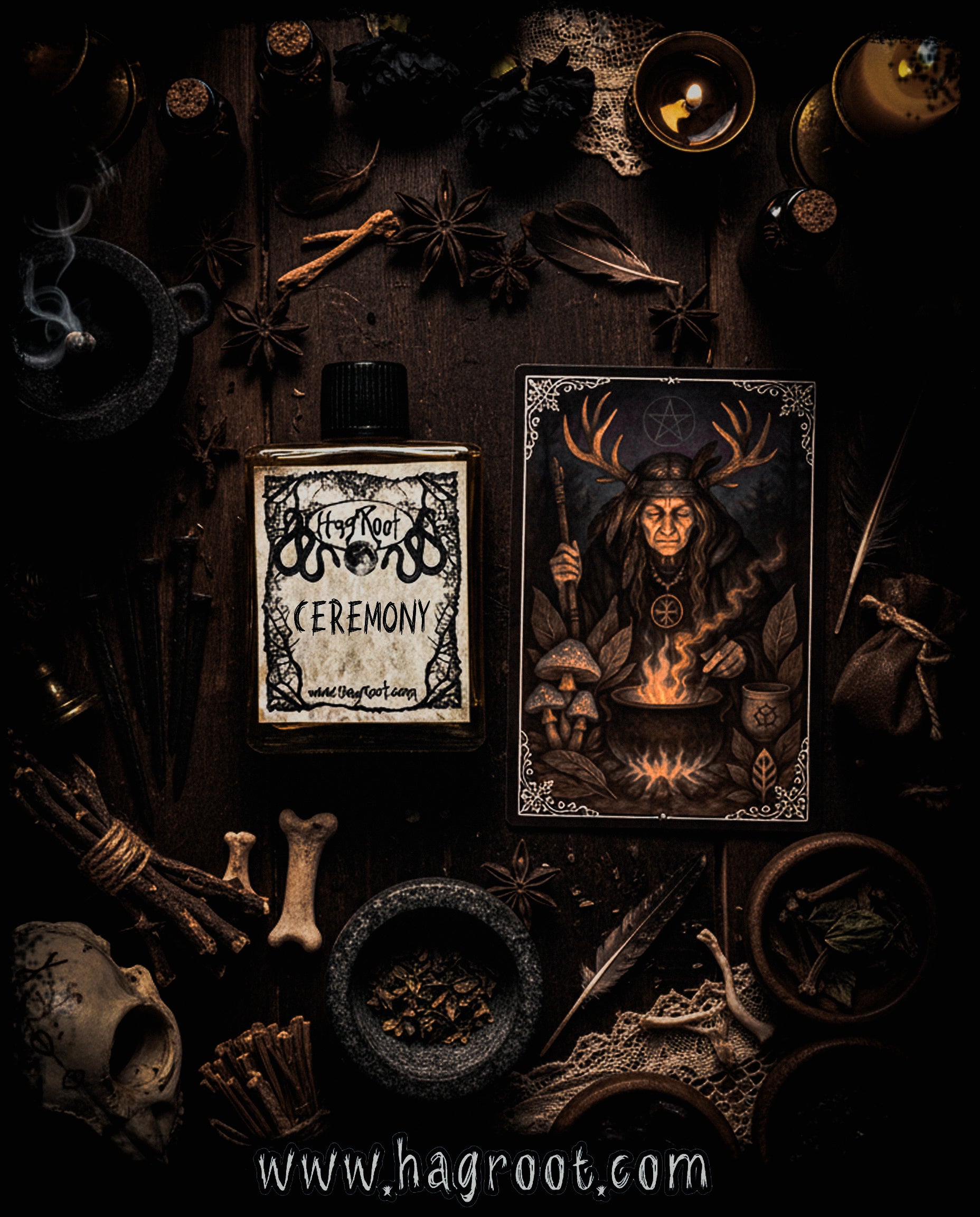 CEREMONY-(Cacao, Burnt Offerings, Carnation, Sandalwood, Tobacco)-Perfume, Cologne, Anointing, Ritual Oil