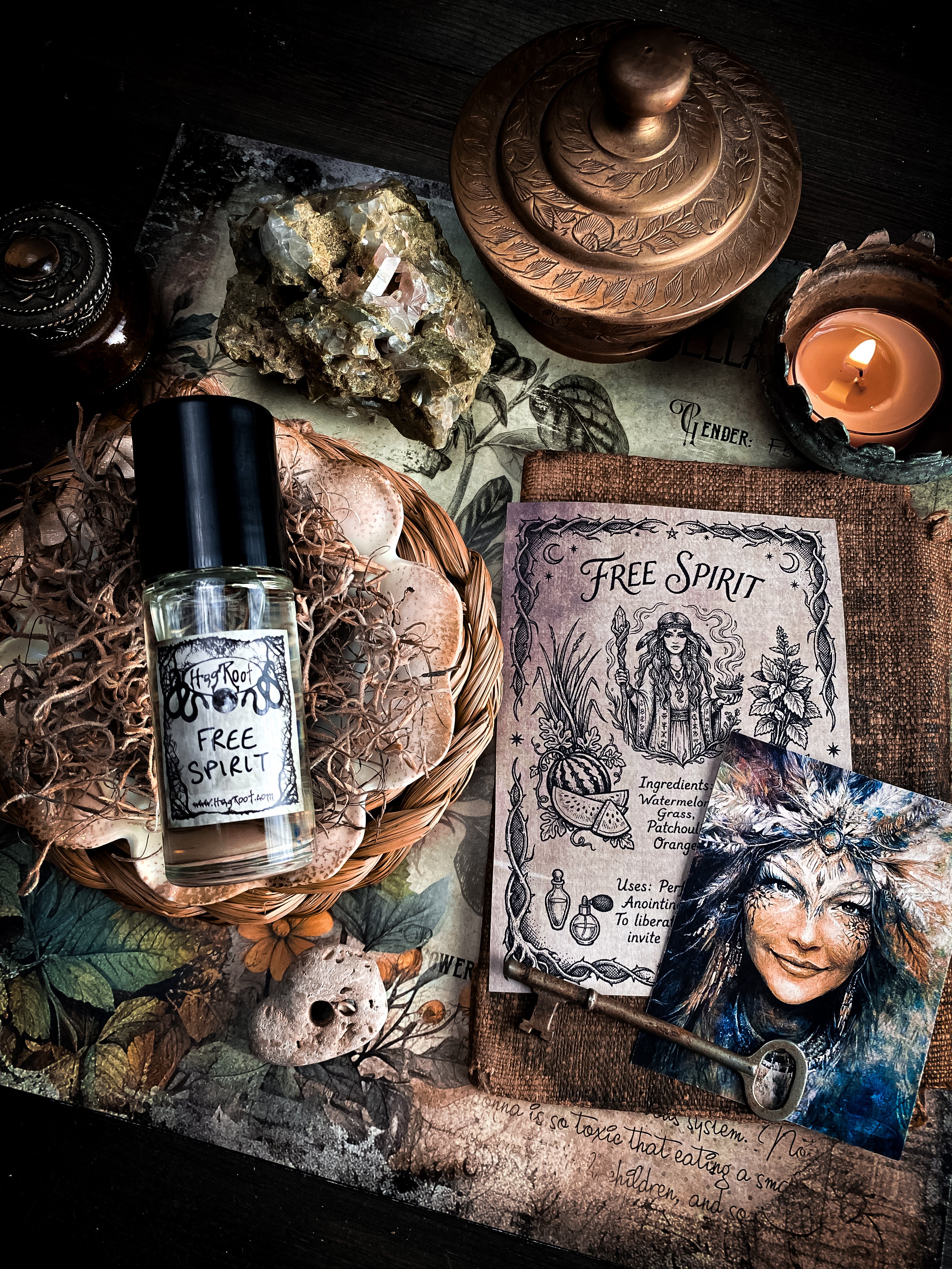 FREE SPIRIT-(Watermelon, Grass, Patchouli, Orange)-Perfume, Cologne, Anointing, Ritual Oil