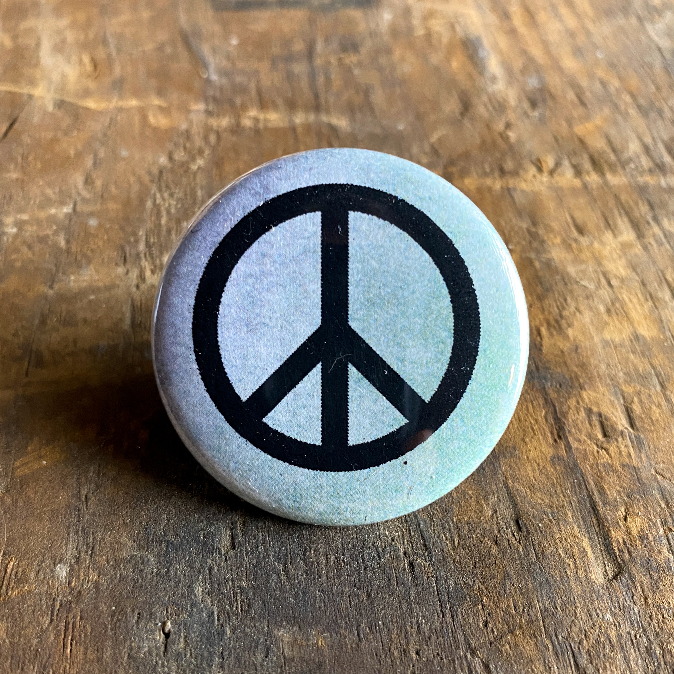Peace Sign - Hand Pressed Button/Pin - 1.5"