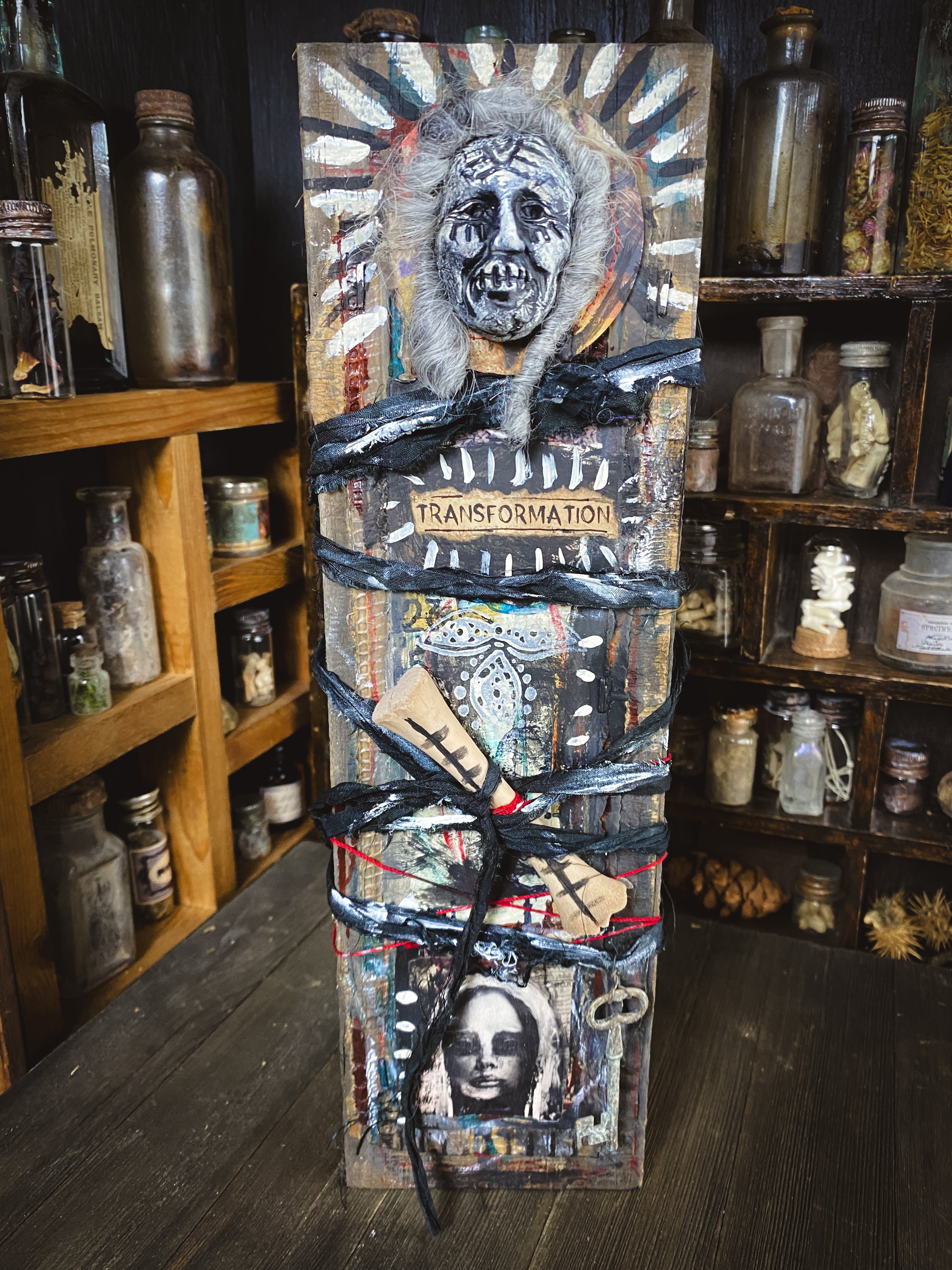 Transformation - Assemblage Wall Hanging