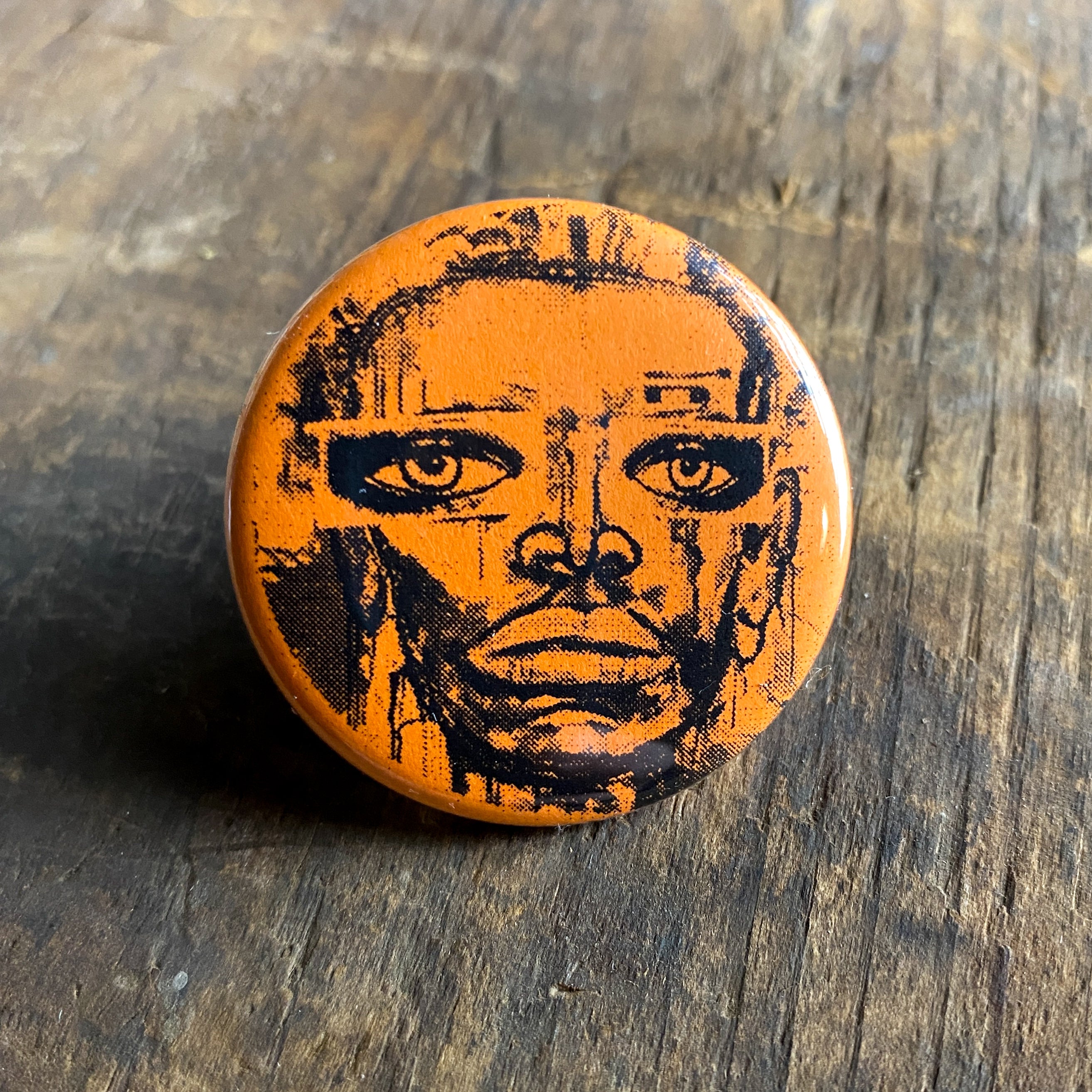 Strange Face - Hand Pressed Button/Pin - 1.5"