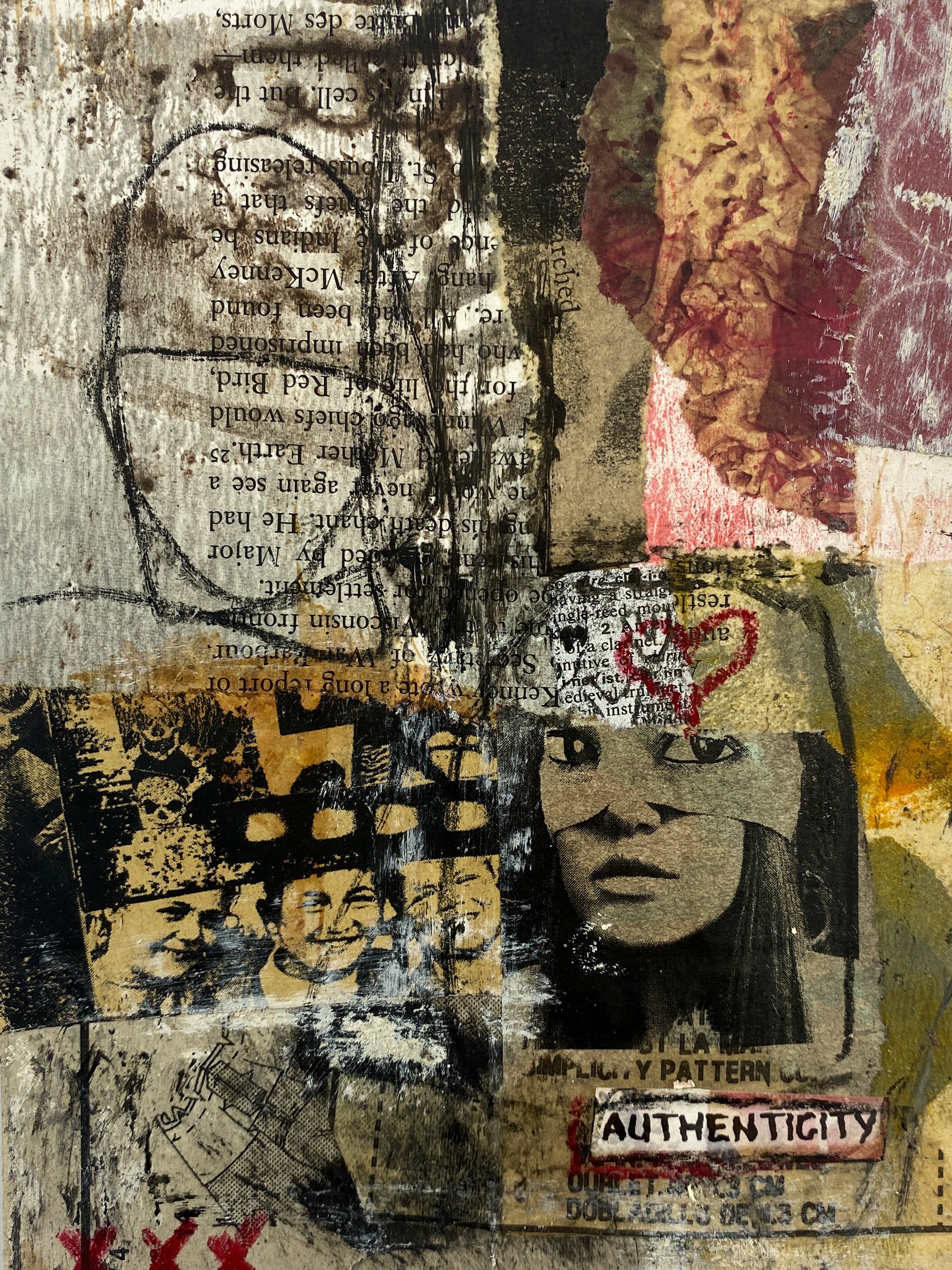 Authenticity - Original Mixed Media Collage