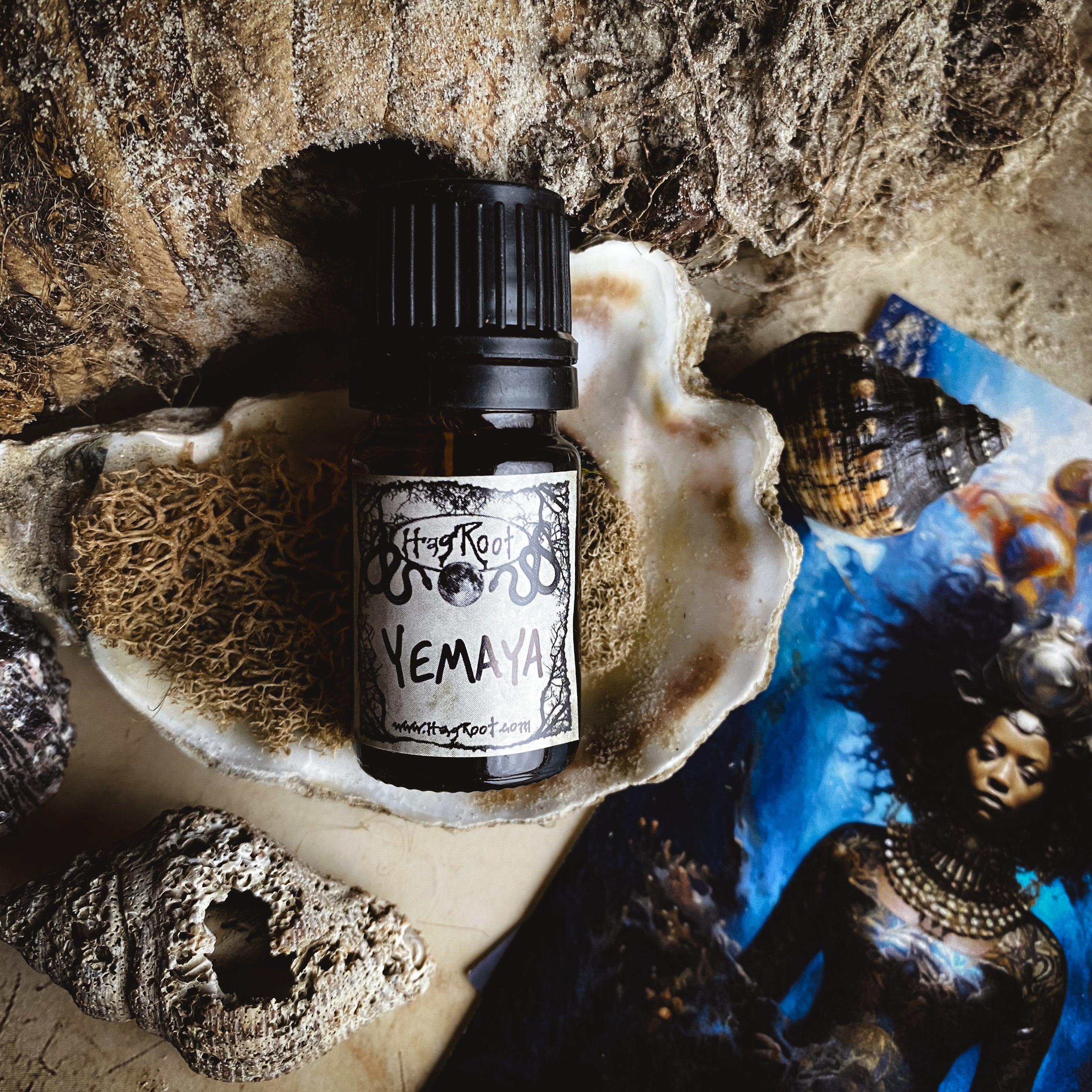 YEMAYA- (Salty Sea Air, Driftwood, Sacred Floral Offerings)-Perfume, Cologne, Anointing, Ritual Oil