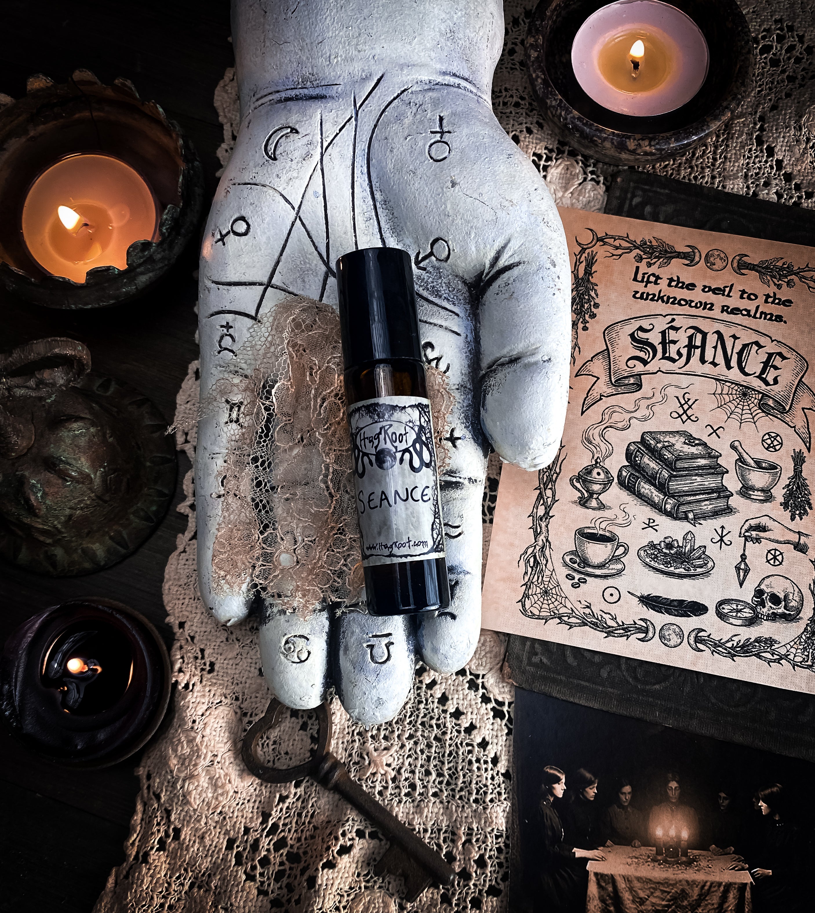 SÉANCE-(Incense, Old Books, Sweet Offerings, Coffee)-Perfume, Cologne, Anointing, Ritual Oil