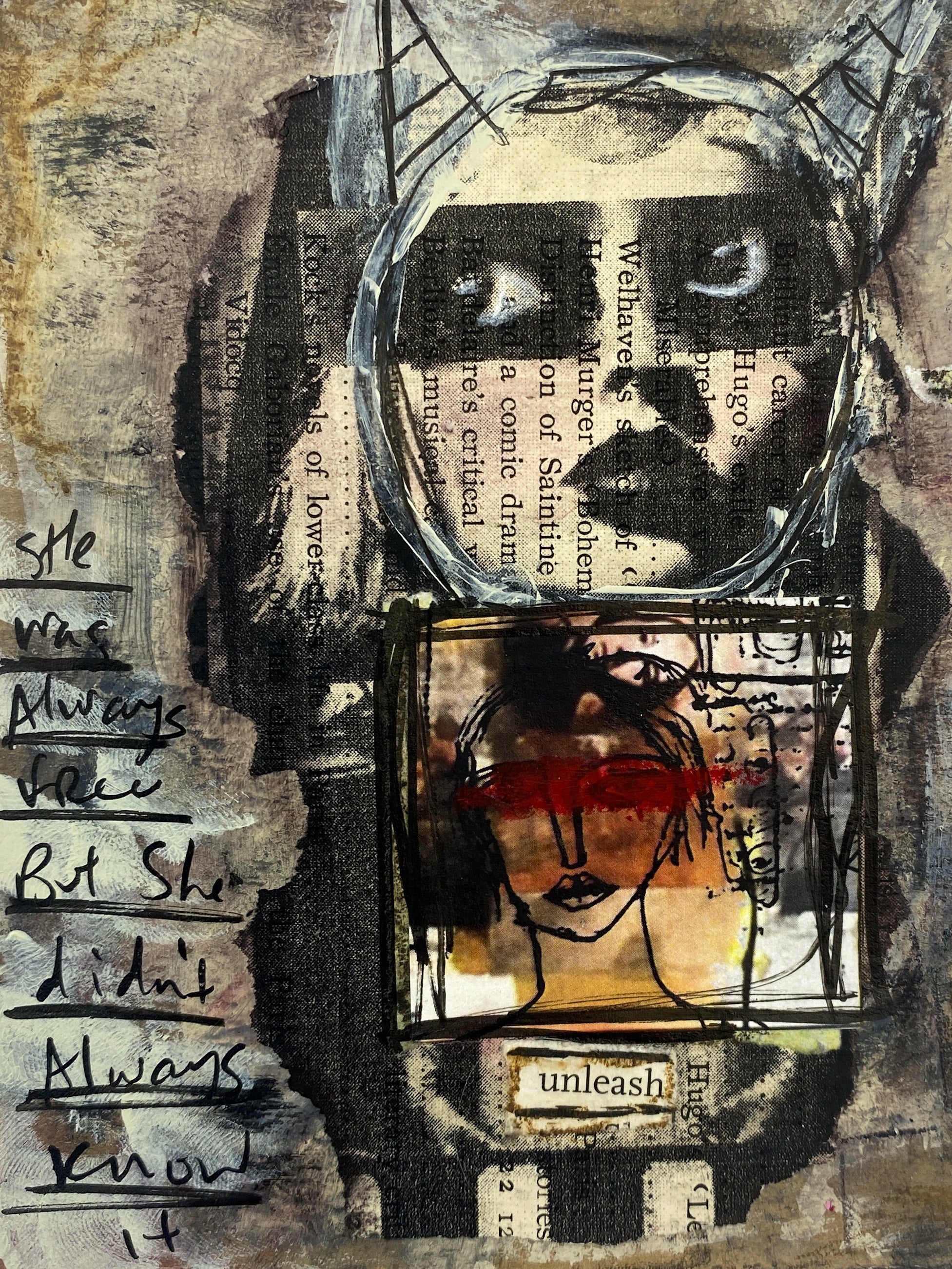 Unleash - Original Mixed Media Collage