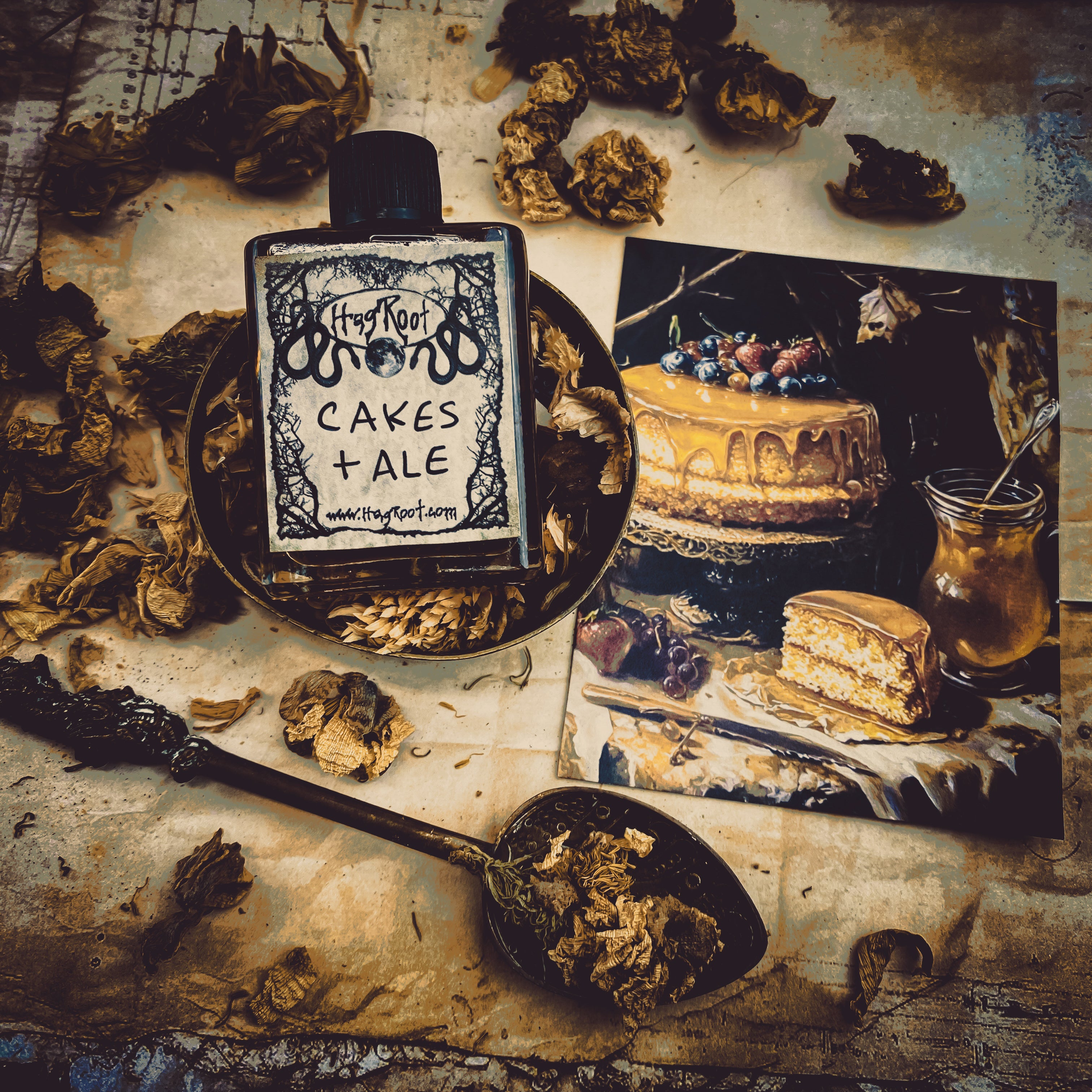 CAKES + ALE-(Vanilla Cake, Dark Ale, Ritual Smoke)- Perfume, Cologne, Anointing, Ritual Oil