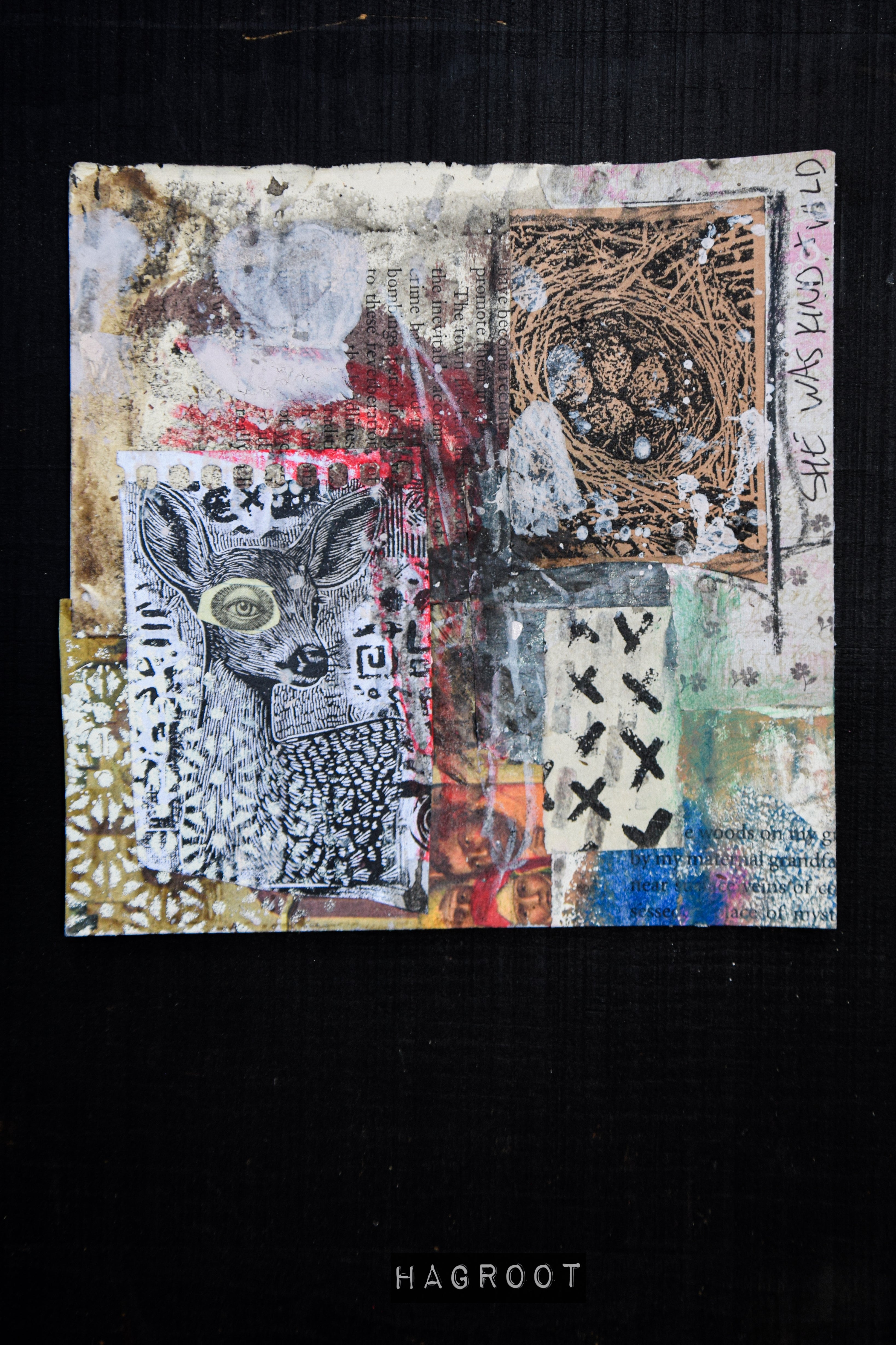 Kind + Wild - Original Mixed Media Collage Art