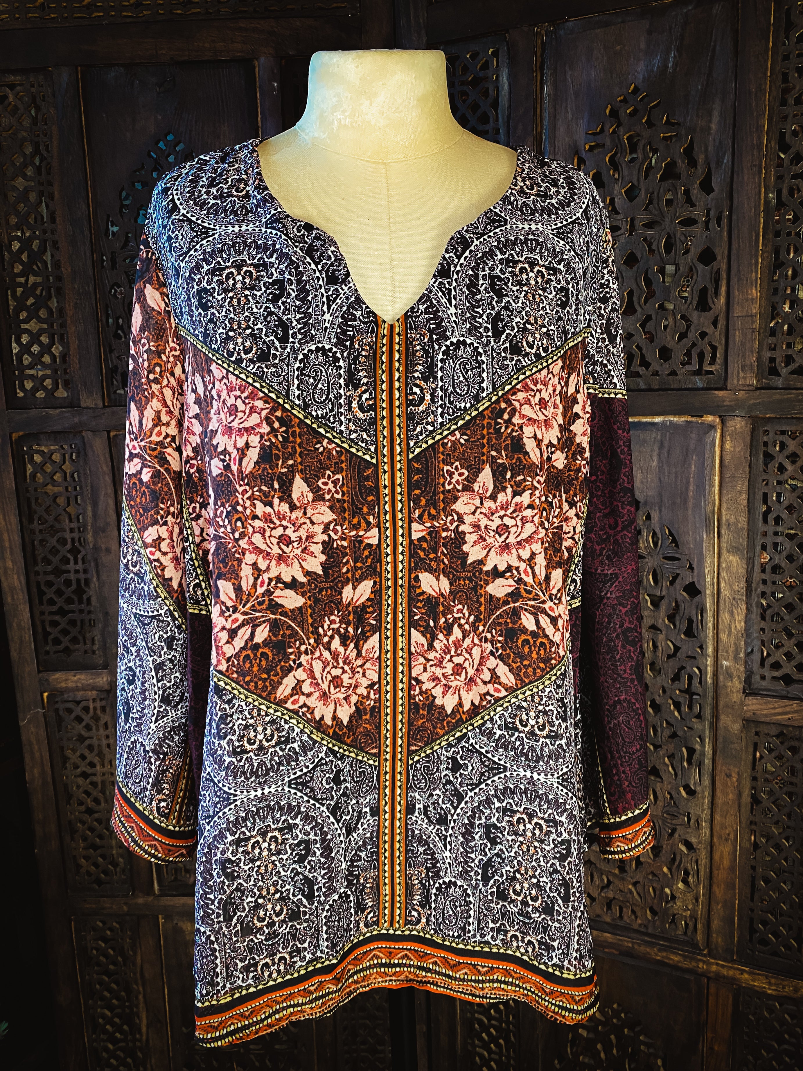 Flowy Boho Shirt - Size Extra Large