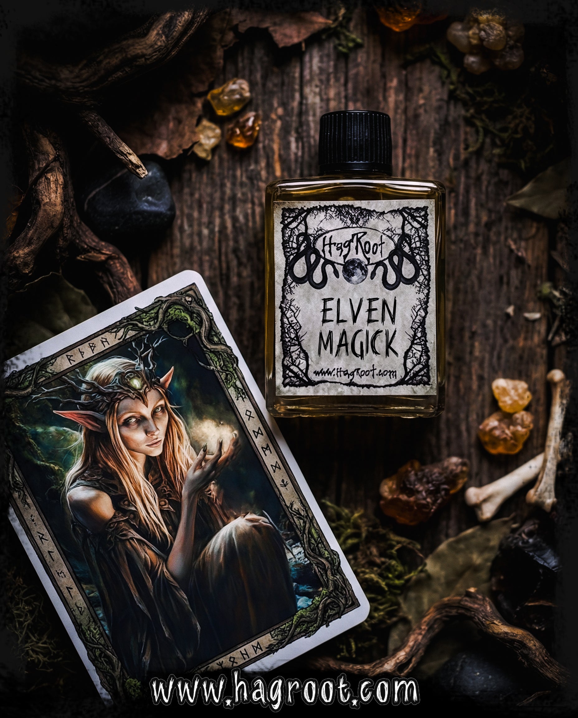ELVEN MAGICK-(Pepperberry, Black Pine, Patchouli, Saffron, Frankincense, Black Grapes, Vetiver, Pumpkin)-Perfume, Cologne, Anointing, Ritual Oil