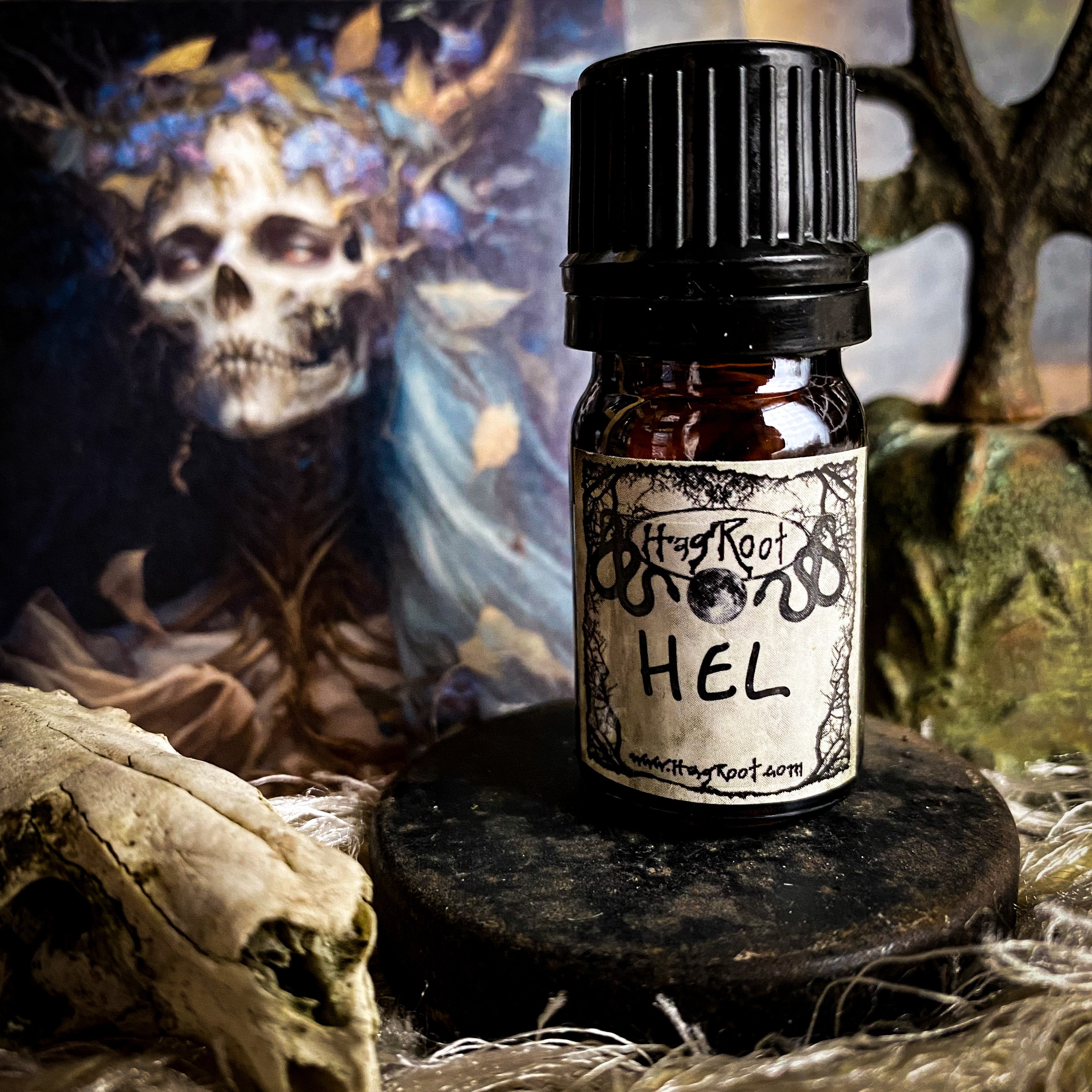 HEL-(Patchouli, Smoked Woods, Frankincense Tears, Amber, Haunting Sweetness)-Perfume, Cologne, Anointing, Ritual Oil