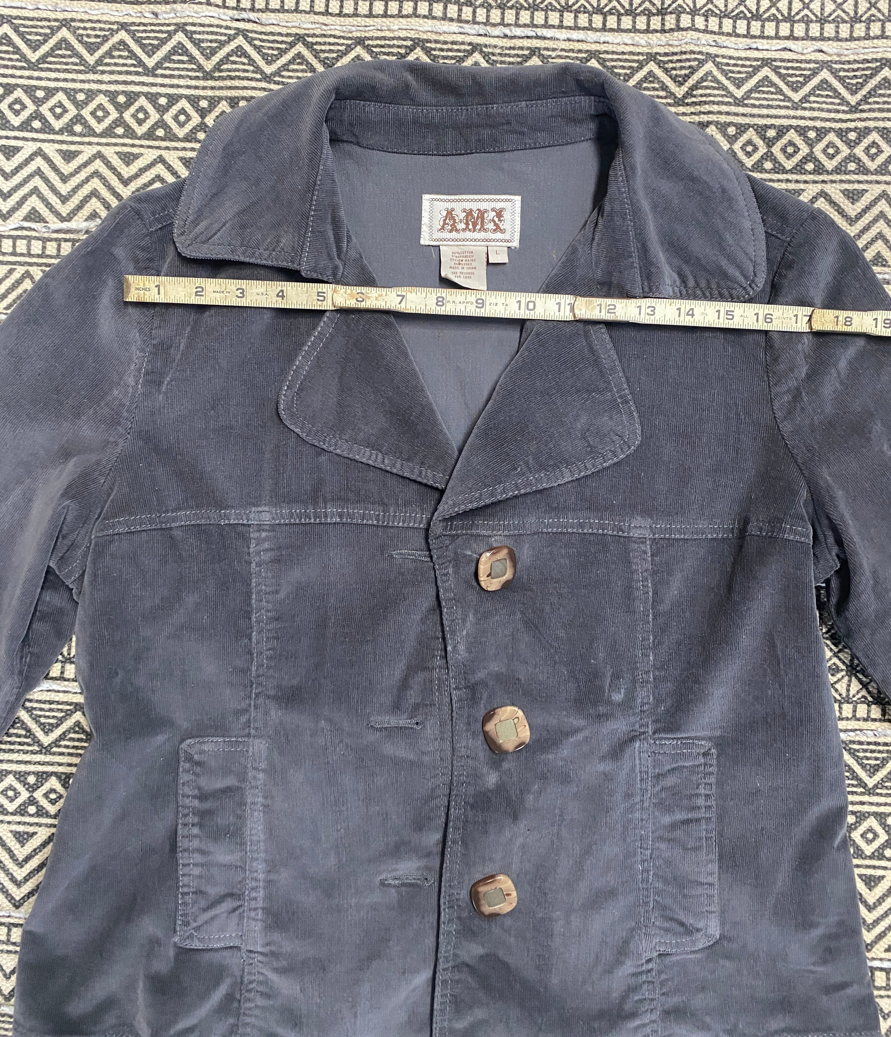 Grey Corduroy Jacket - Size Large