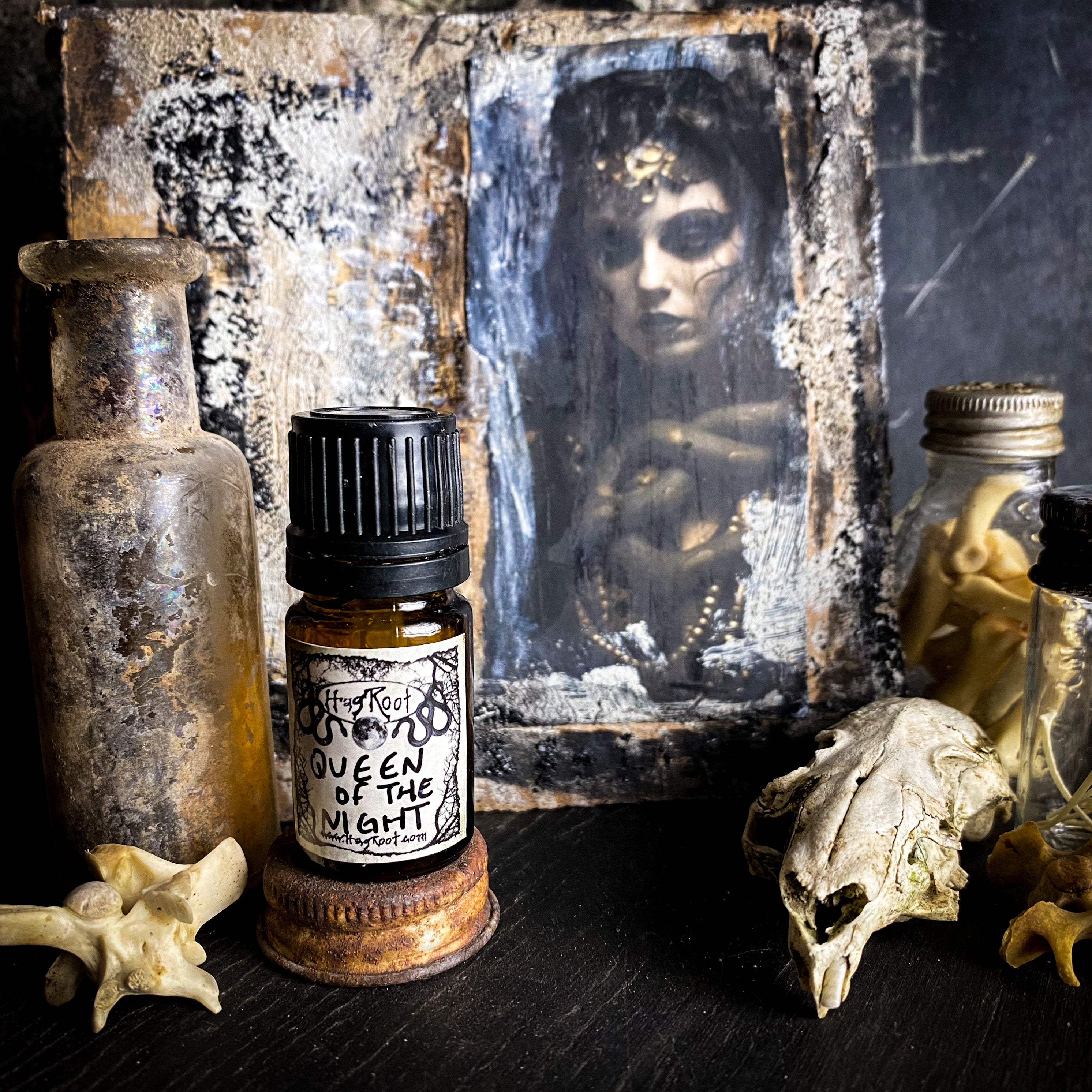 QUEEN OF THE NIGHT-(Dark Chocolate, Blood Orange, Frankincense Tears, Dark Spices, Forest)-Perfume, Cologne, Anointing, Ritual Oil