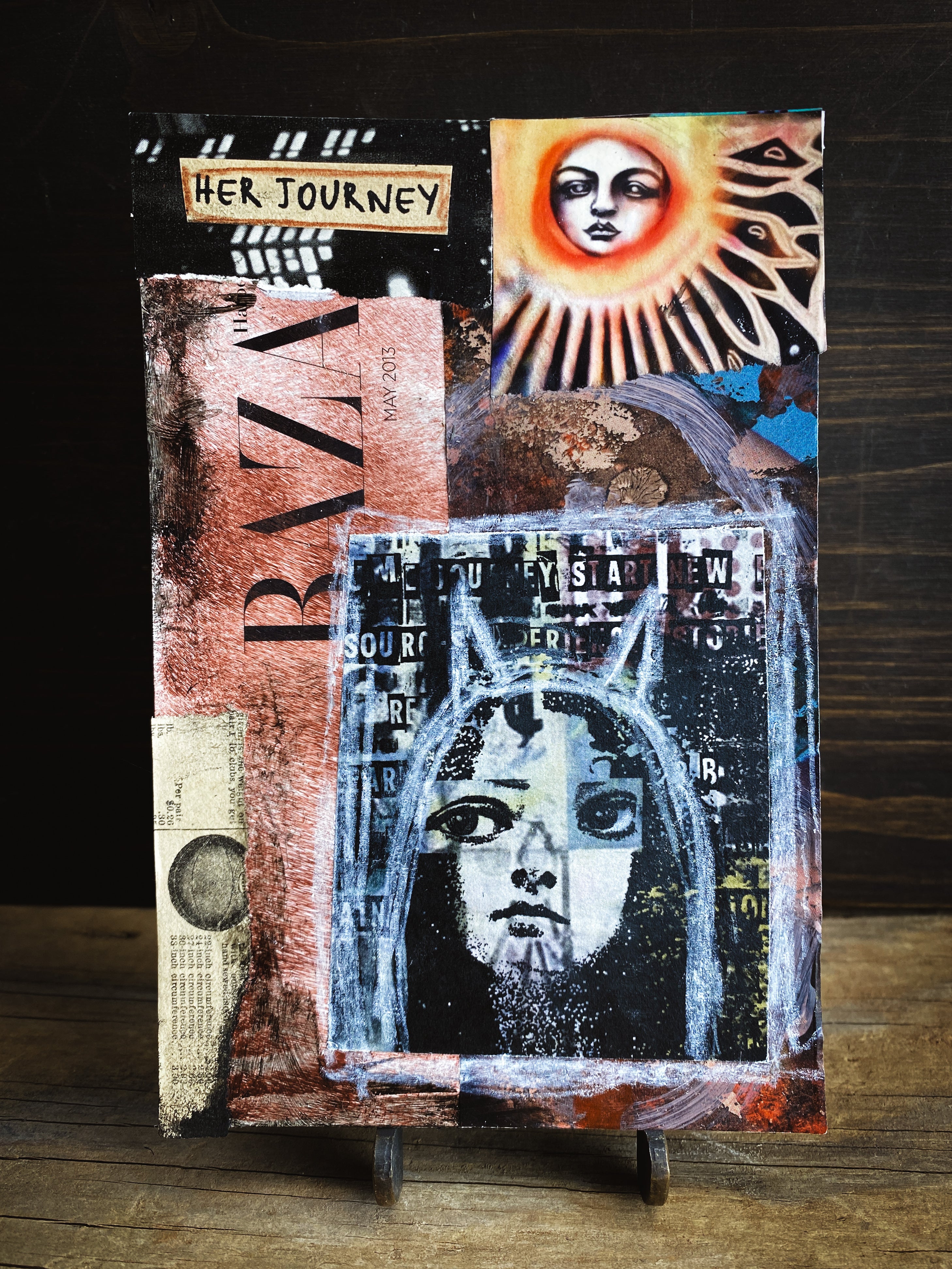 Her Journey - Original Mixed Media Collage