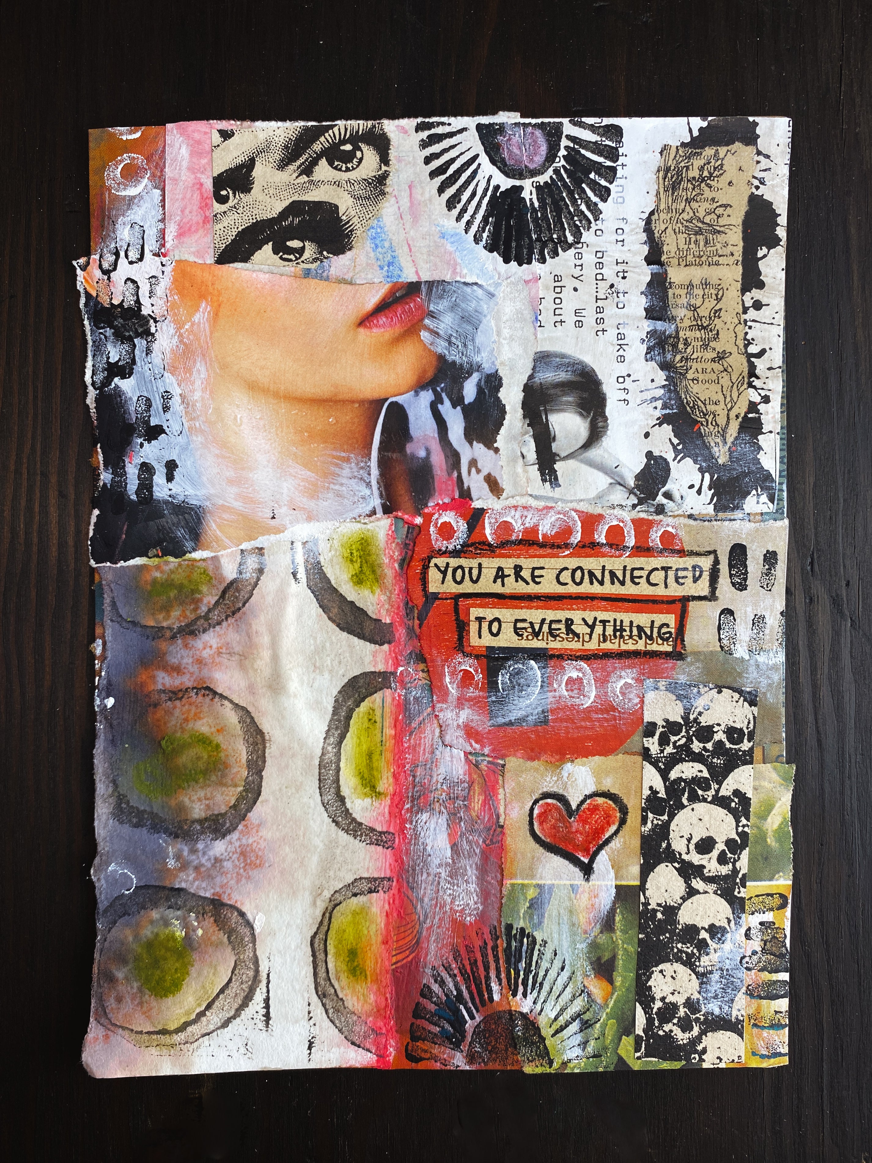 Connected To Everything - Original Mixed Media Collage