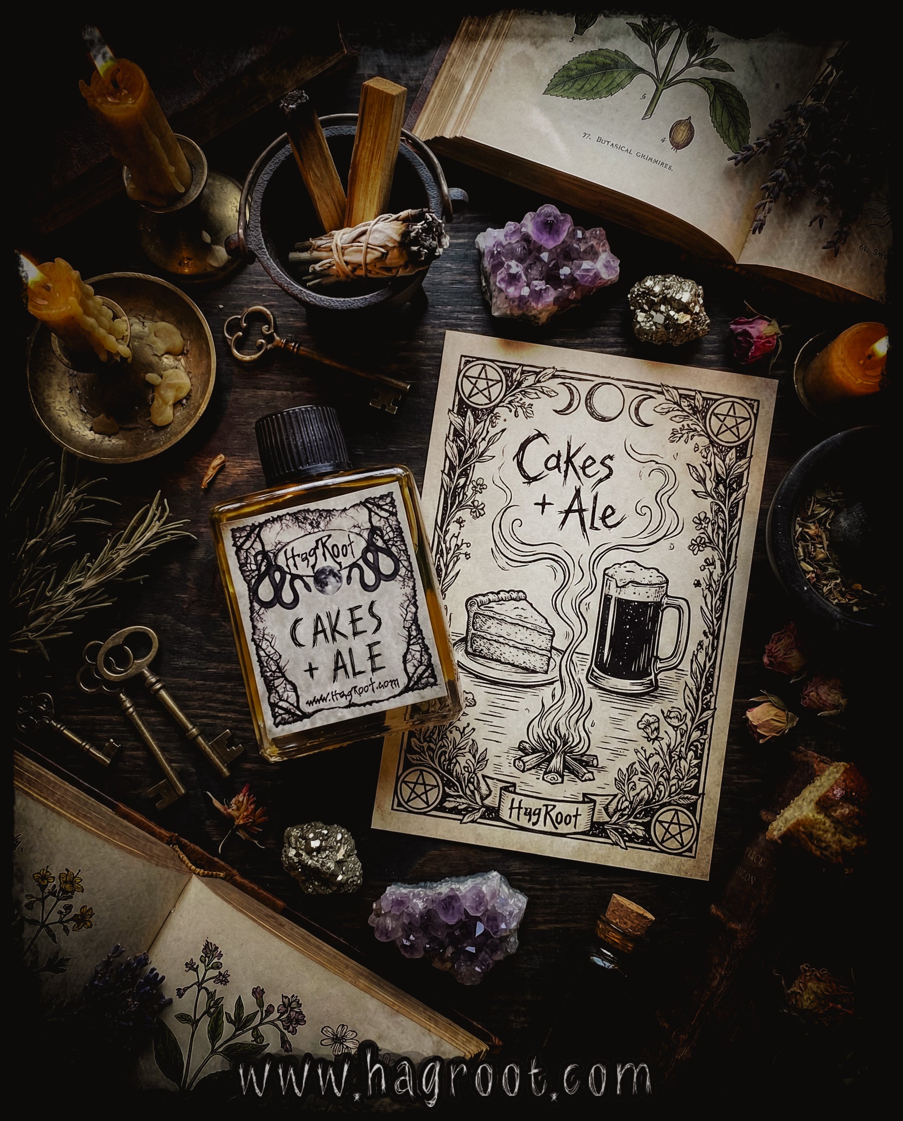 CAKES + ALE-(Vanilla Cake, Dark Ale, Ritual Smoke)- Perfume, Cologne, Anointing, Ritual Oil