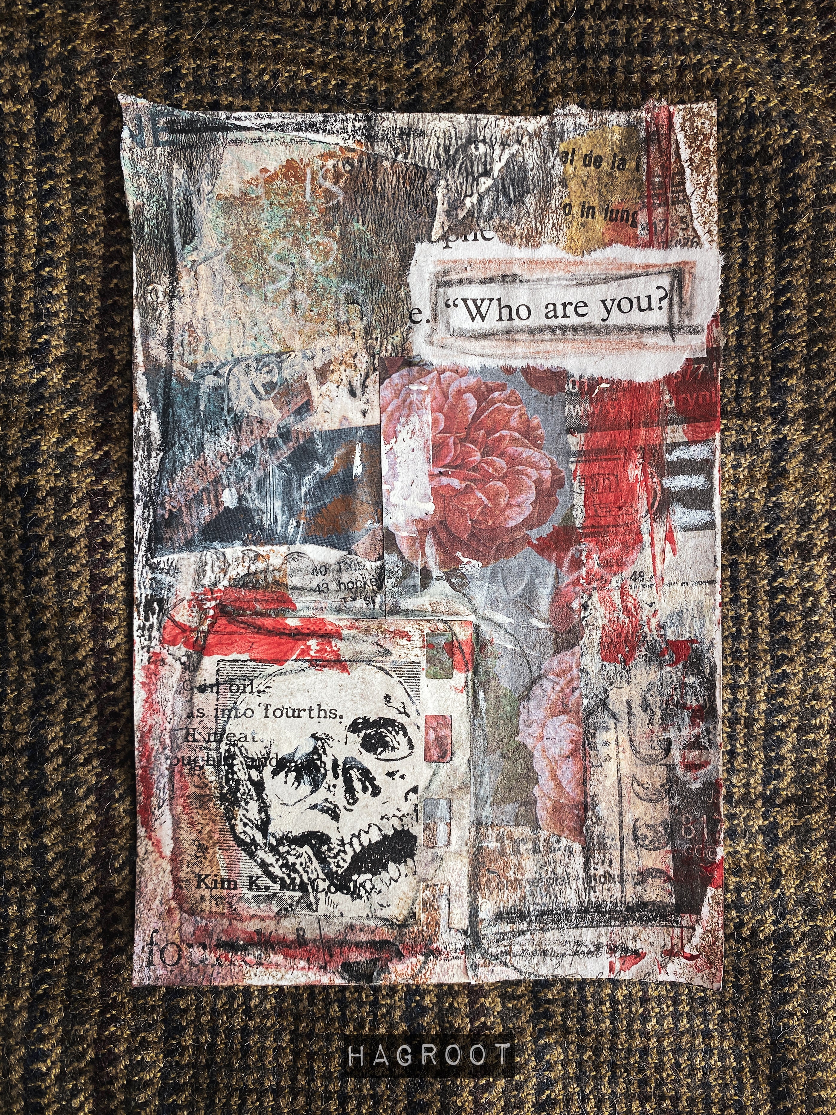 Who Are You - Original Mixed Media Collage Art