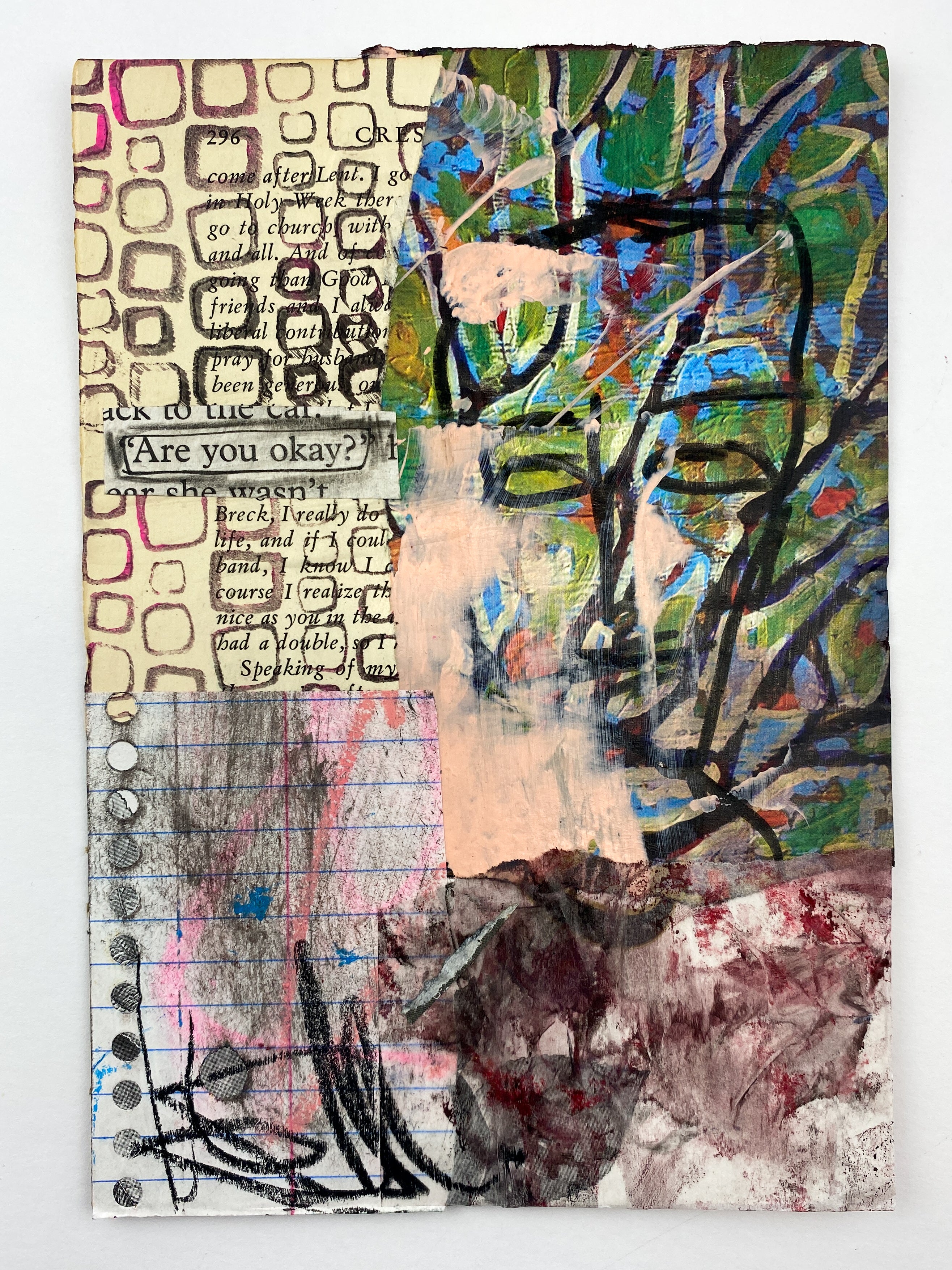 Are You Okay - Original Mixed Media Collage