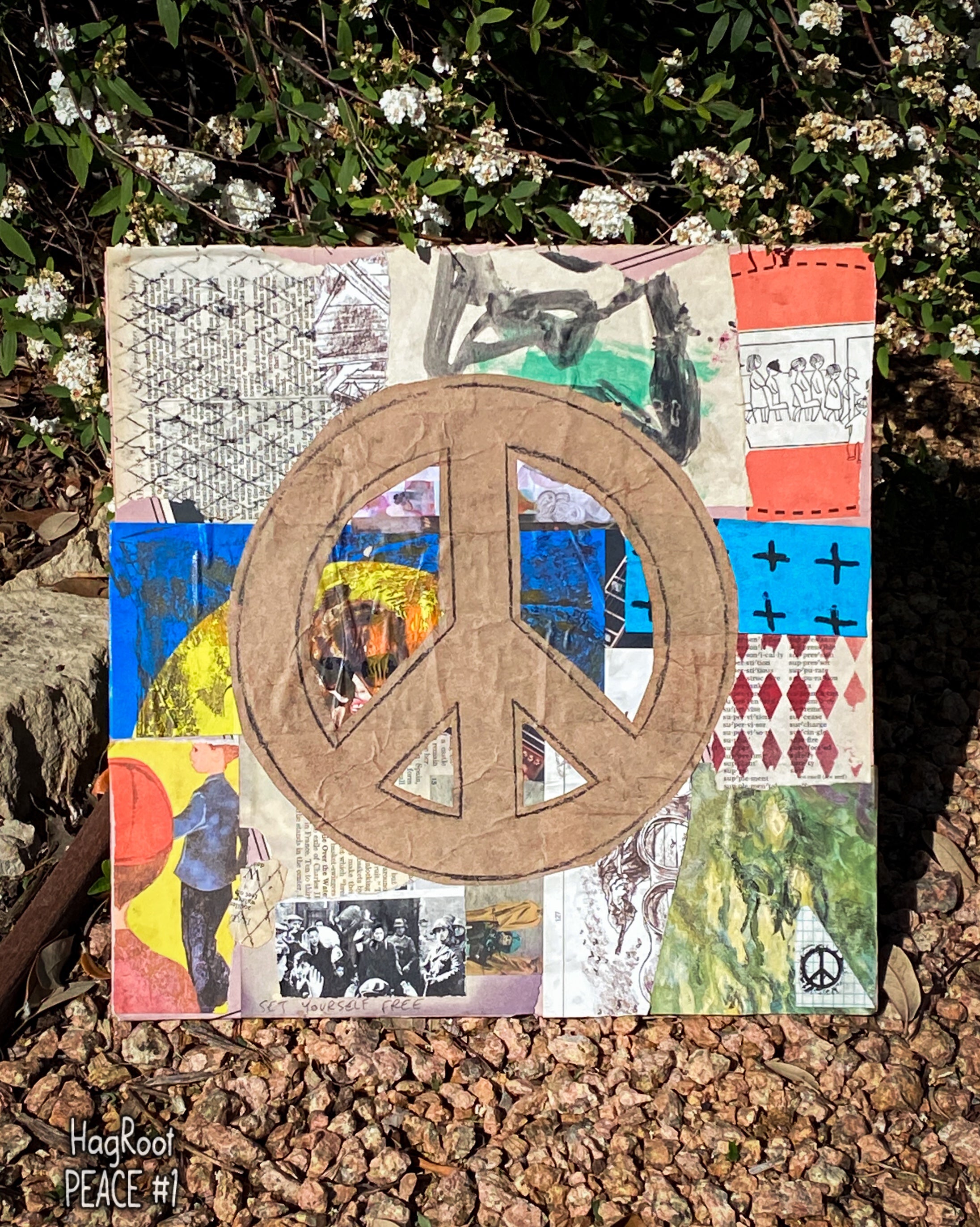 PEACE #1 - Original Mixed Media Collage