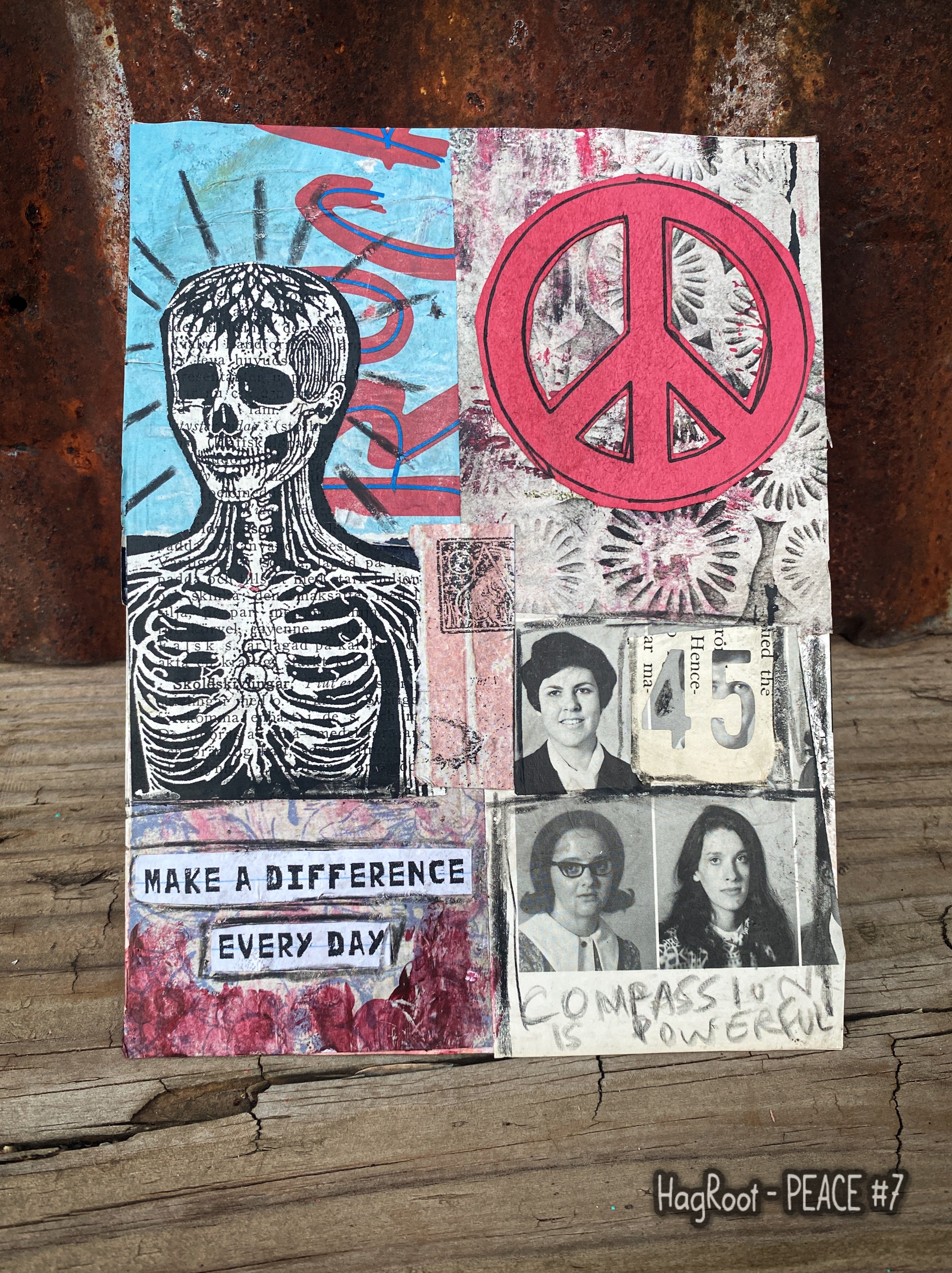 PEACE #7 - Original Mixed Media Collage