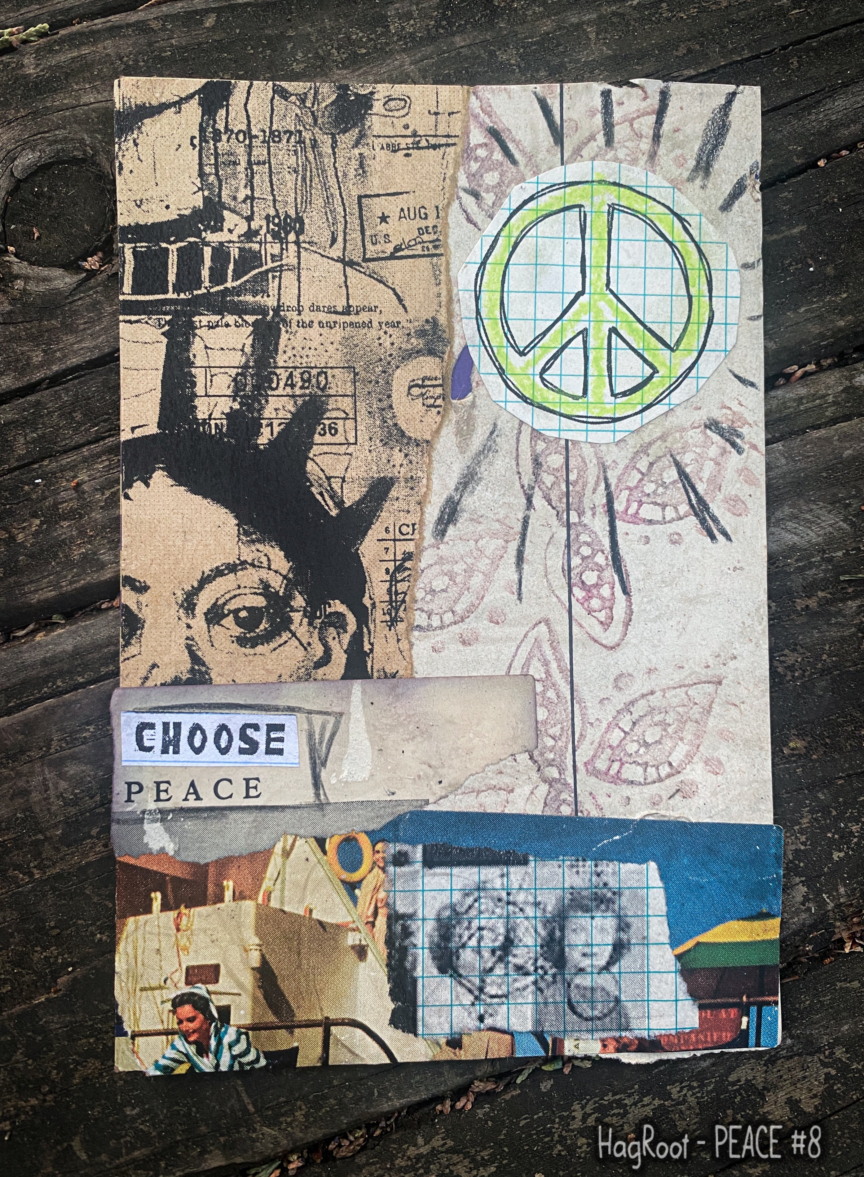 PEACE #8 - Original Mixed Media Collage