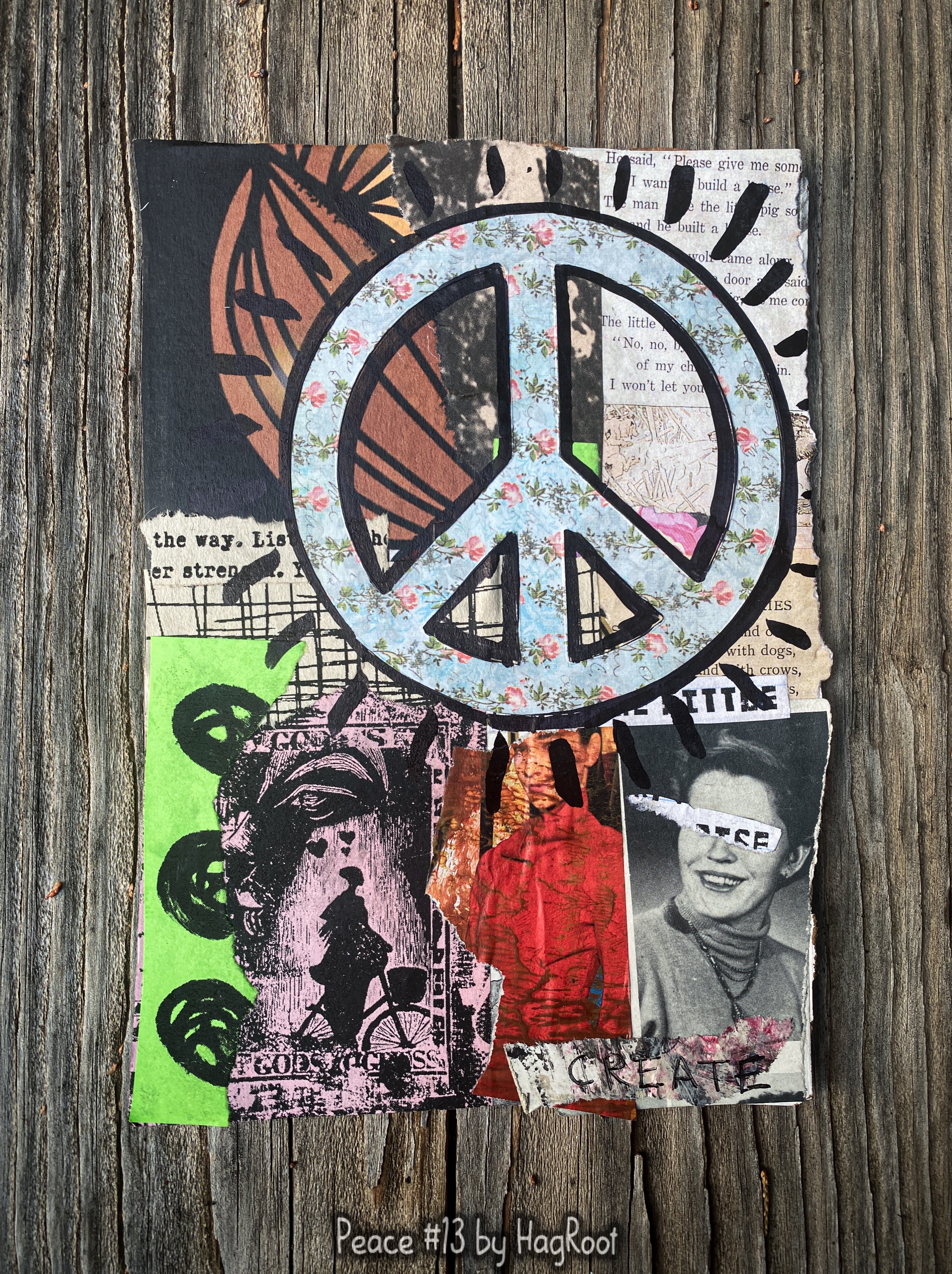PEACE #13 - Original Mixed Media Collage