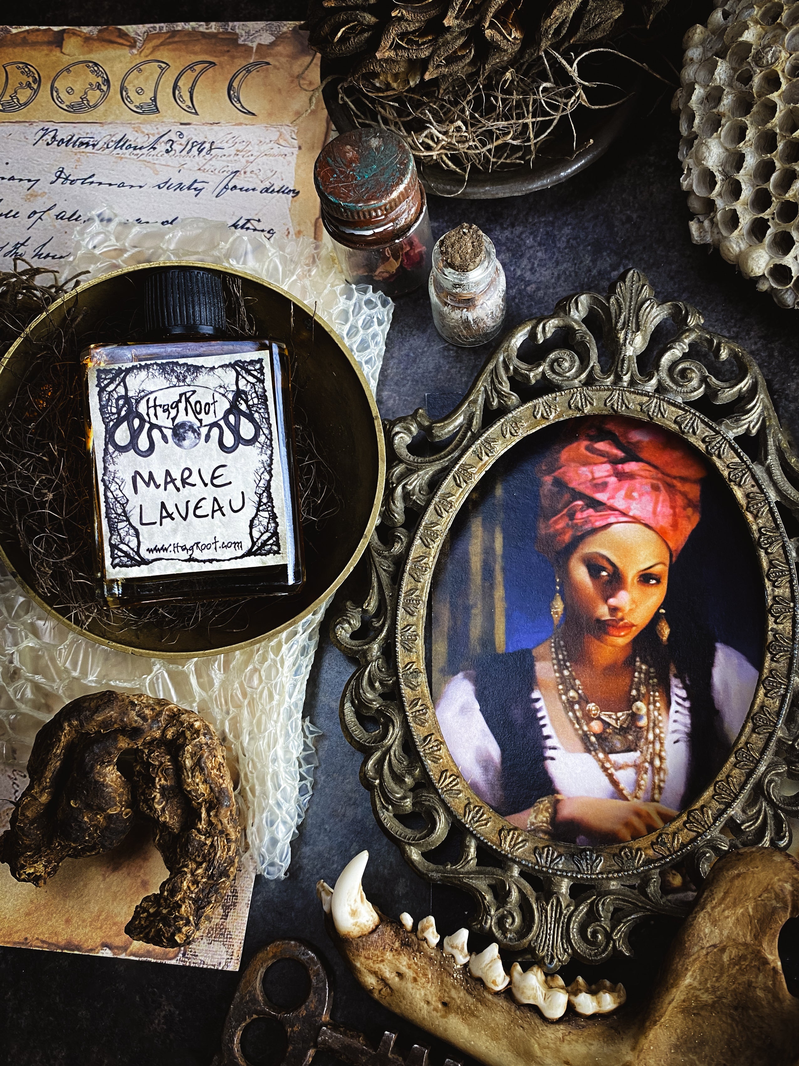MARIE LAVEAU- (Guiac Wood, Cinnamon, Teak Wood, Vetiver, Amber, Cardamom, Patchouli, Cedar)-Perfume, Cologne, Anointing, Ritual Oil