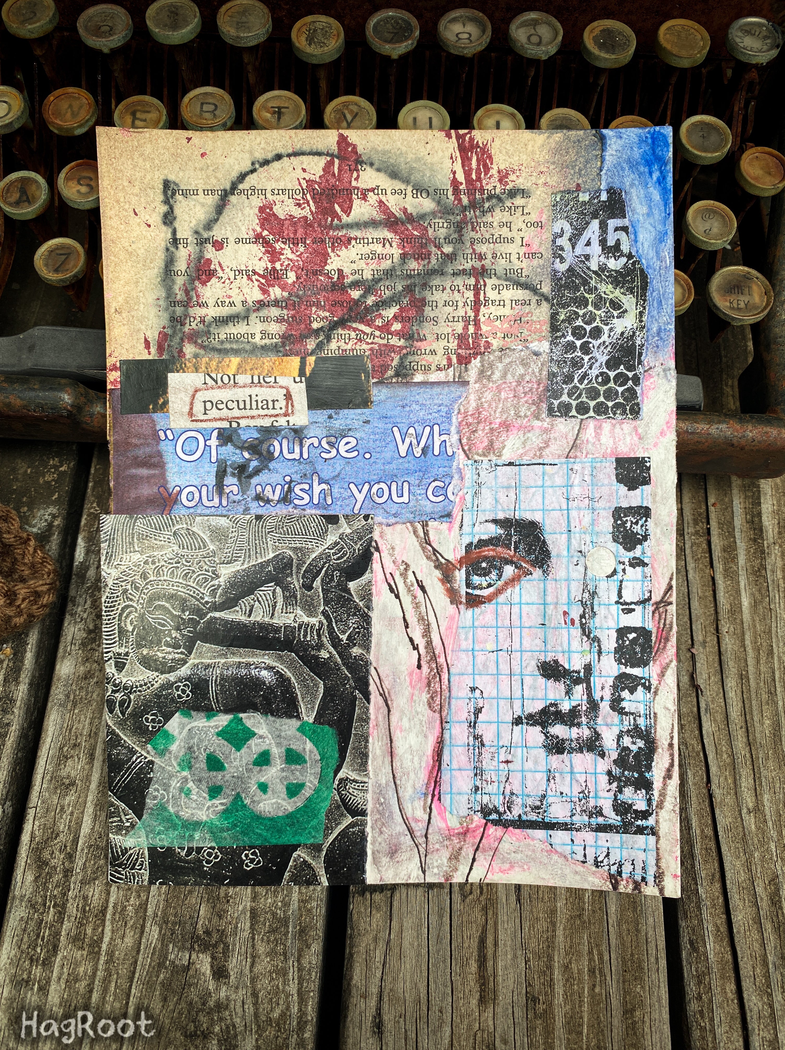 Peculiar - Original Mixed Media Collage