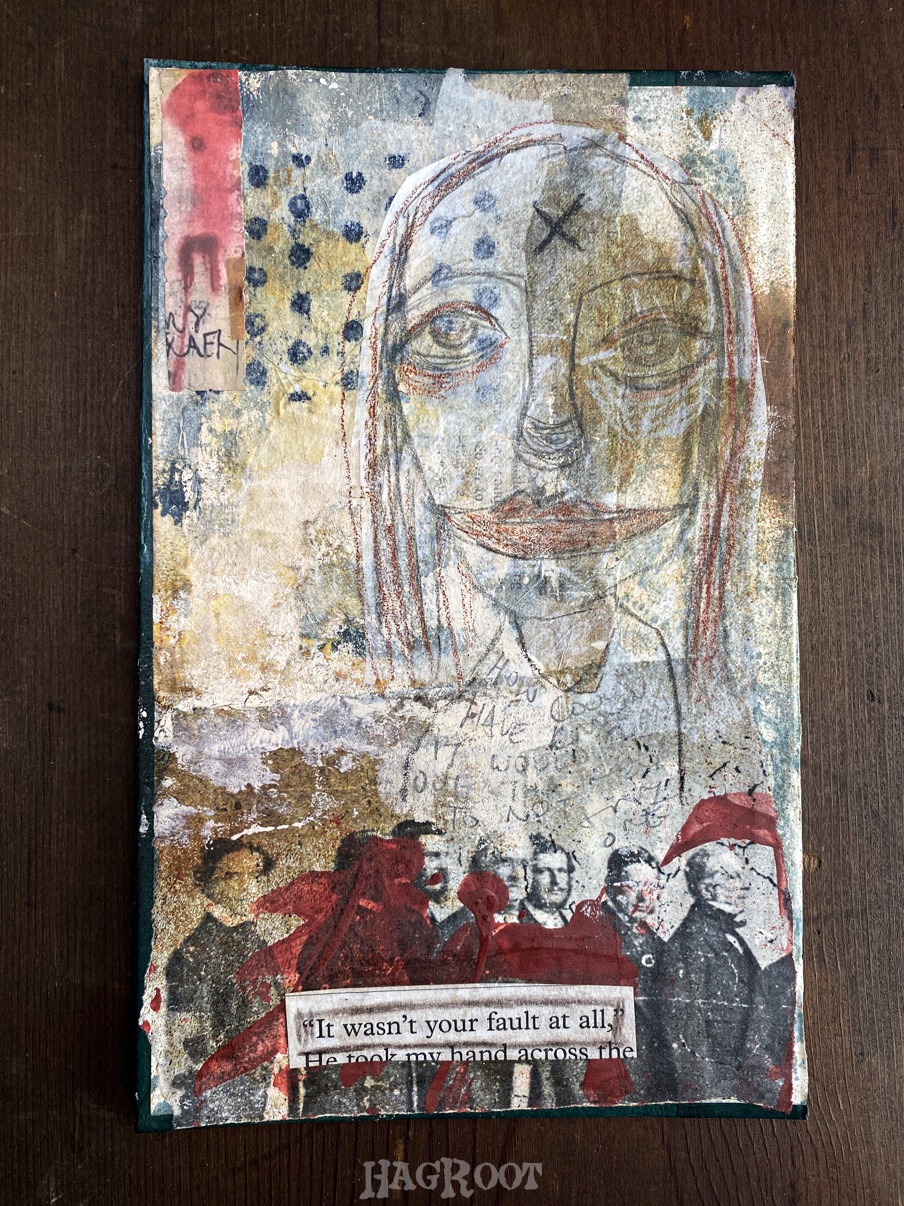 Fault - Original Mixed Media Collage