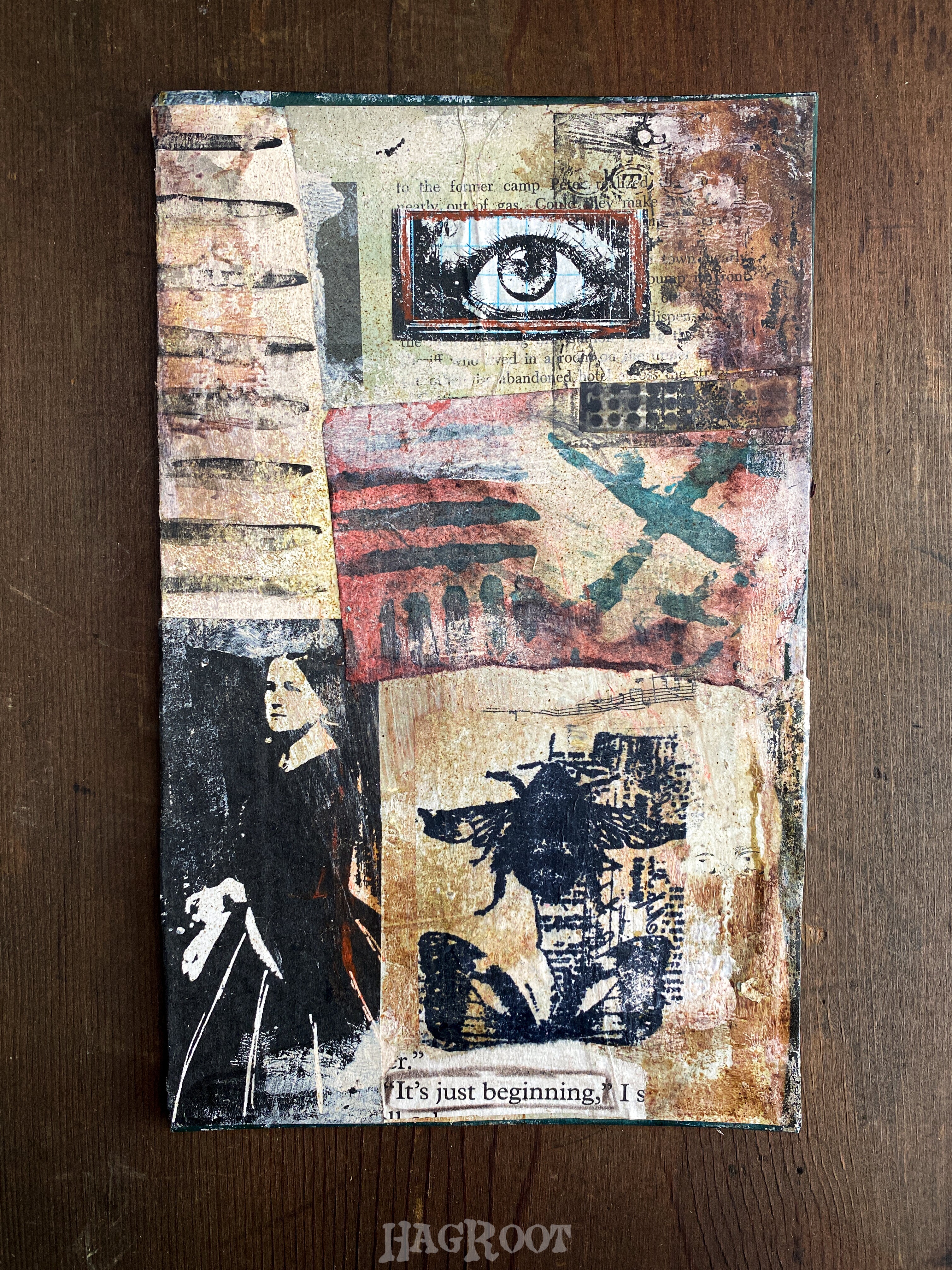 Just Beginning - Original Mixed Media Collage