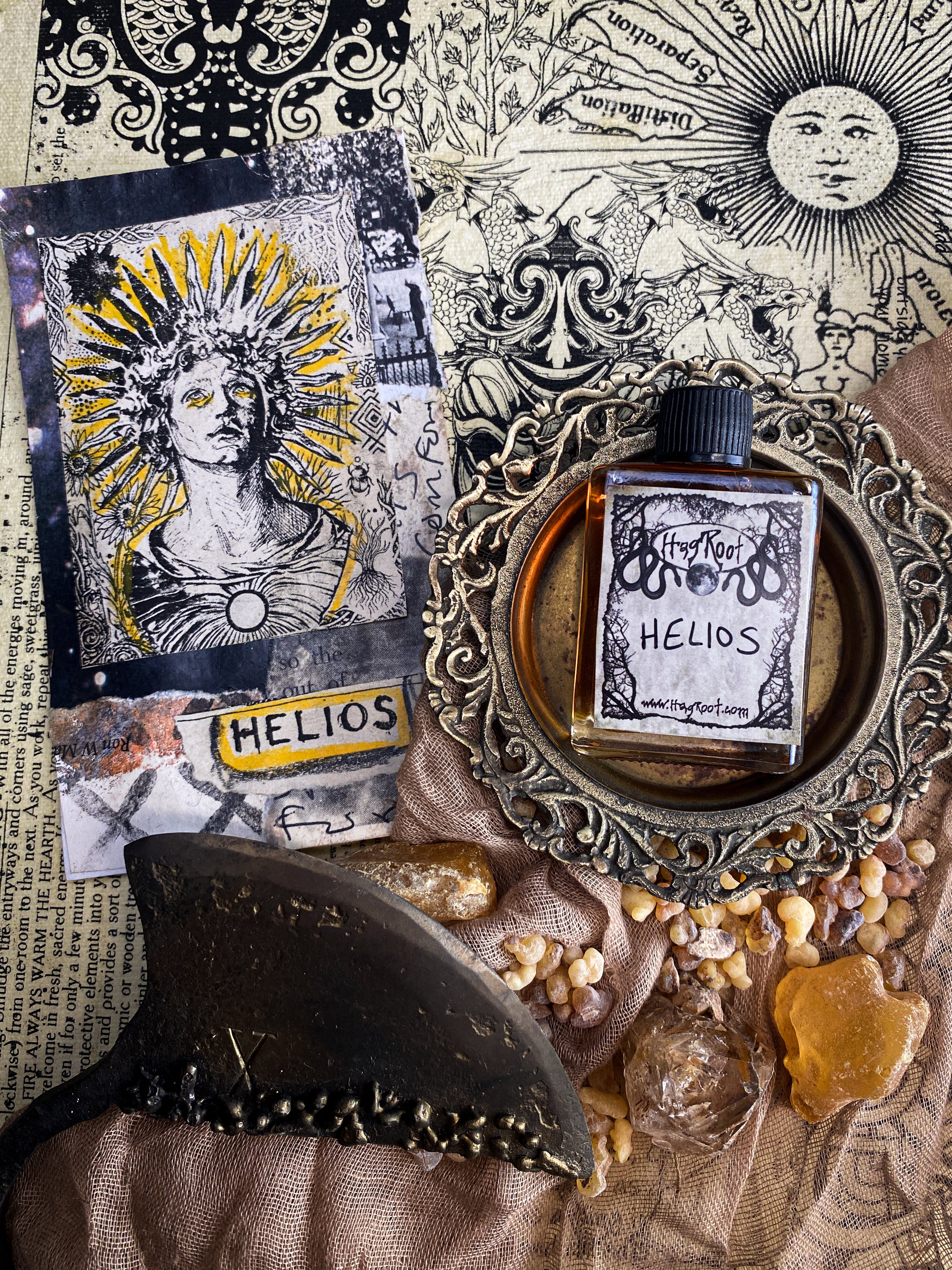 HELIOS (Sandalwood, Guiac Wood, Heliotrope, Tonka Bean, Aged Bourbon, Vanilla, Musk, Bergamot)-Perfume, Cologne, Anointing, Ritual Oil