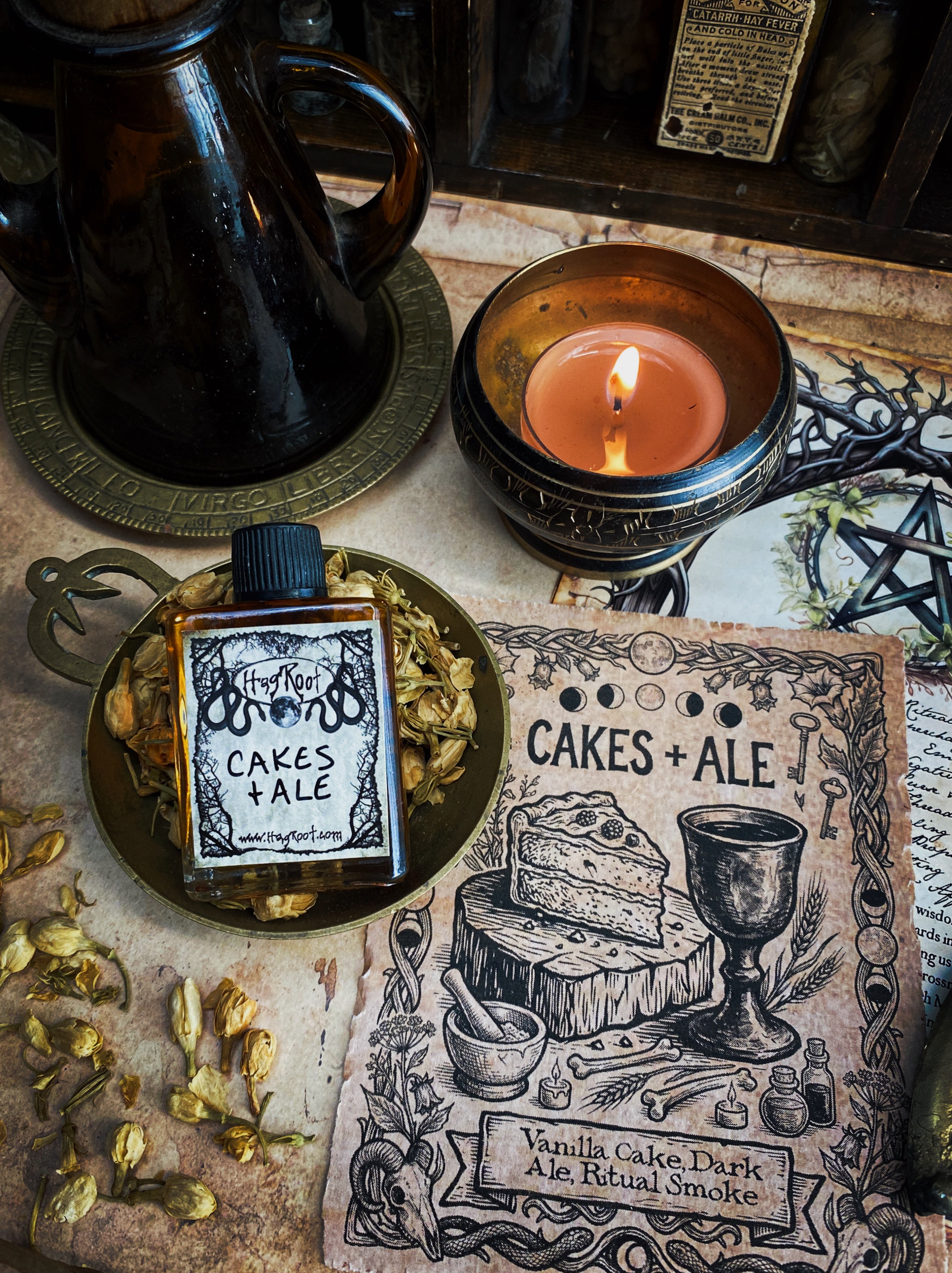CAKES + ALE-(Vanilla Cake, Dark Ale, Ritual Smoke)- Perfume, Cologne, Anointing, Ritual Oil