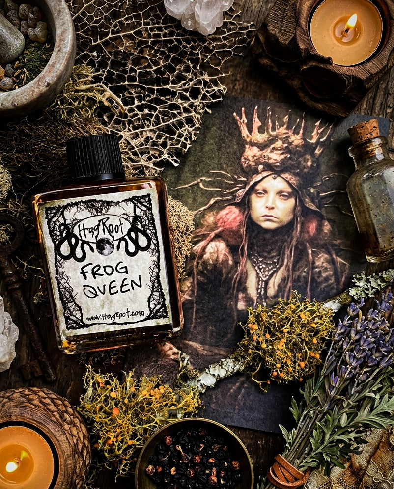 FROG QUEEN-(Water Lily, Vanilla, Cedar, Sandalwood, Champaka Flowers, Vetiver, Labdanum, Cypress)-Perfume, Cologne, Anointing, Ritual Oil