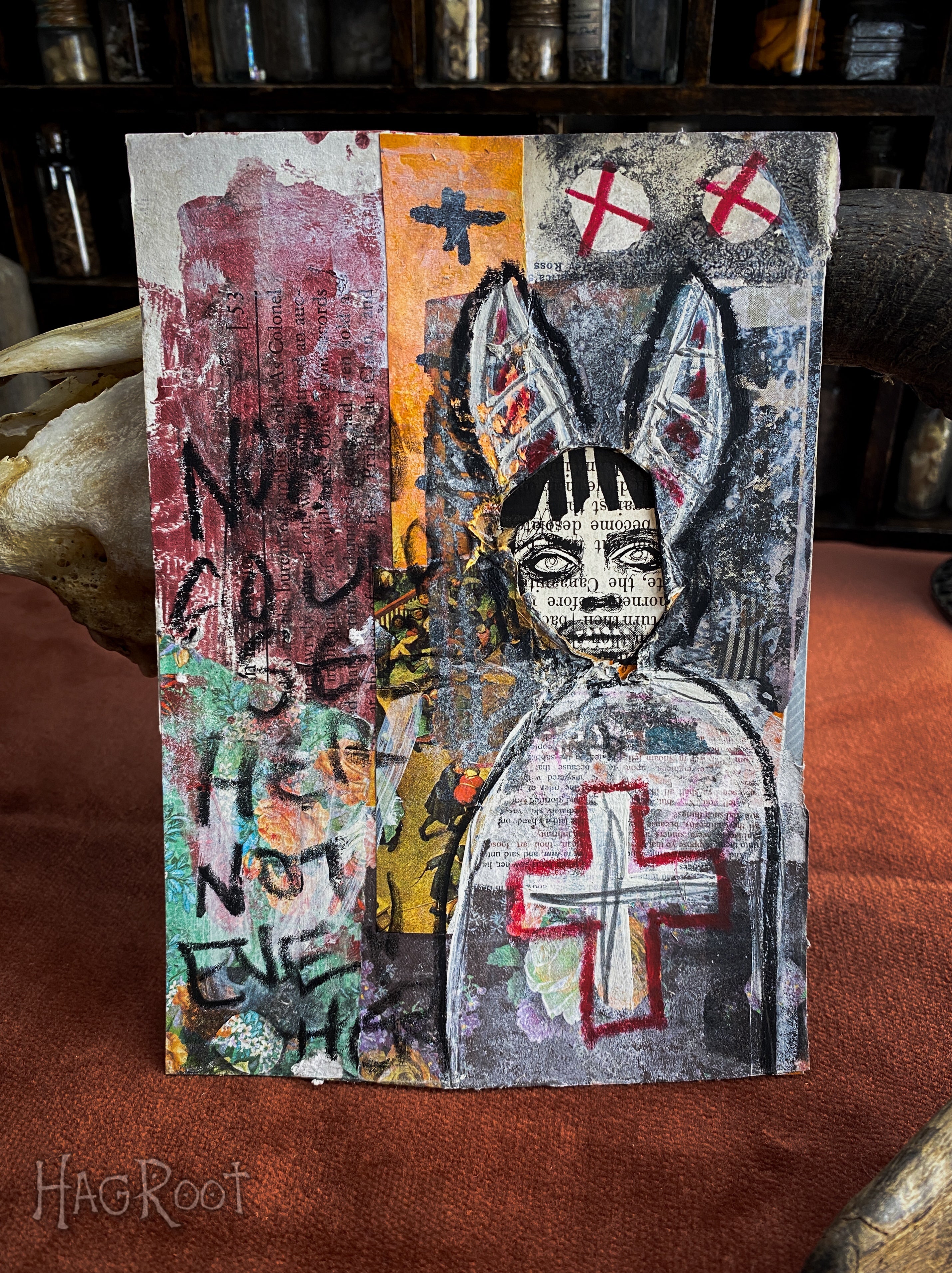 Cages - Original Mixed Media Collage