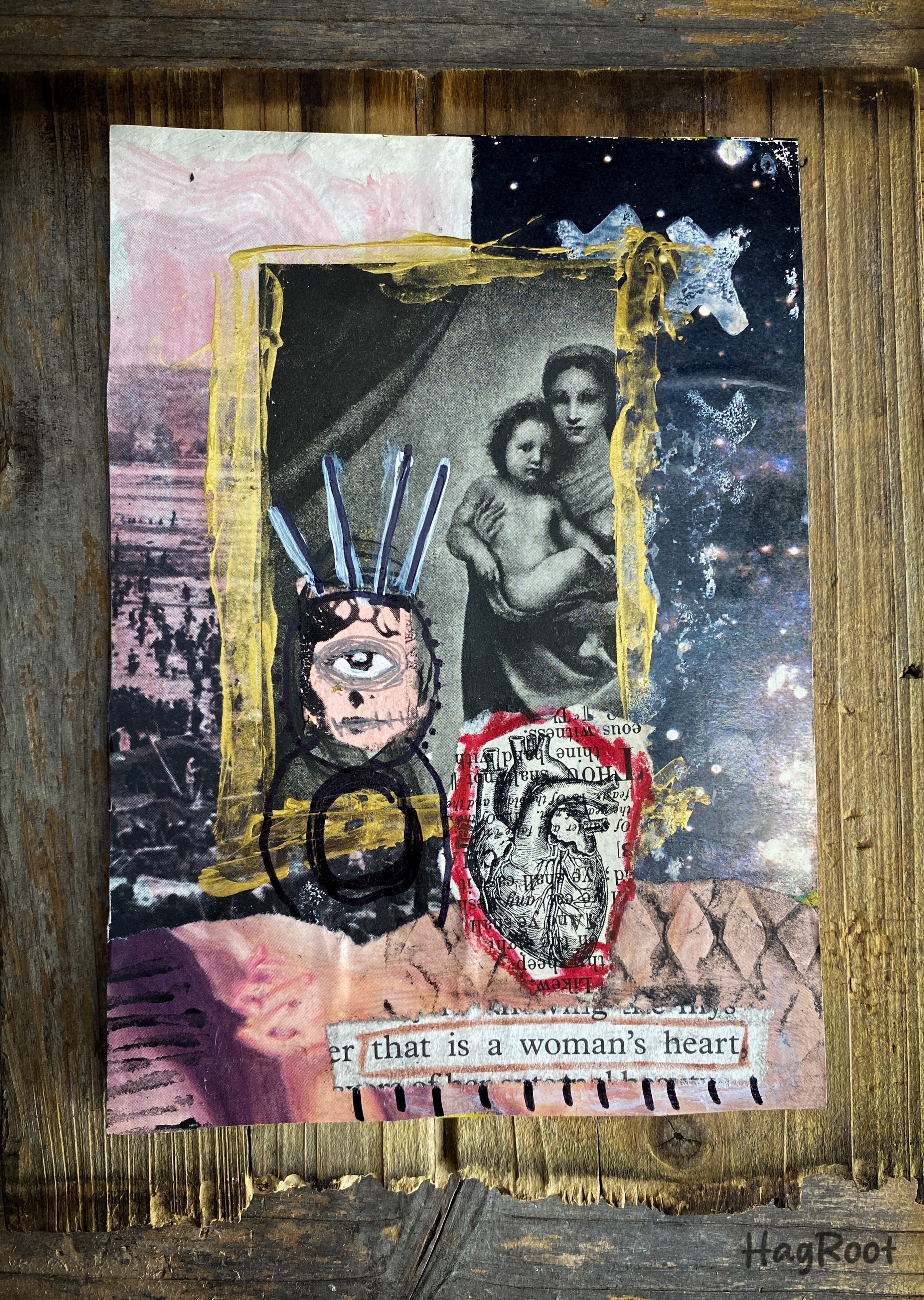 A Woman’s Heart - Original Mixed Media Collage (Copy)
