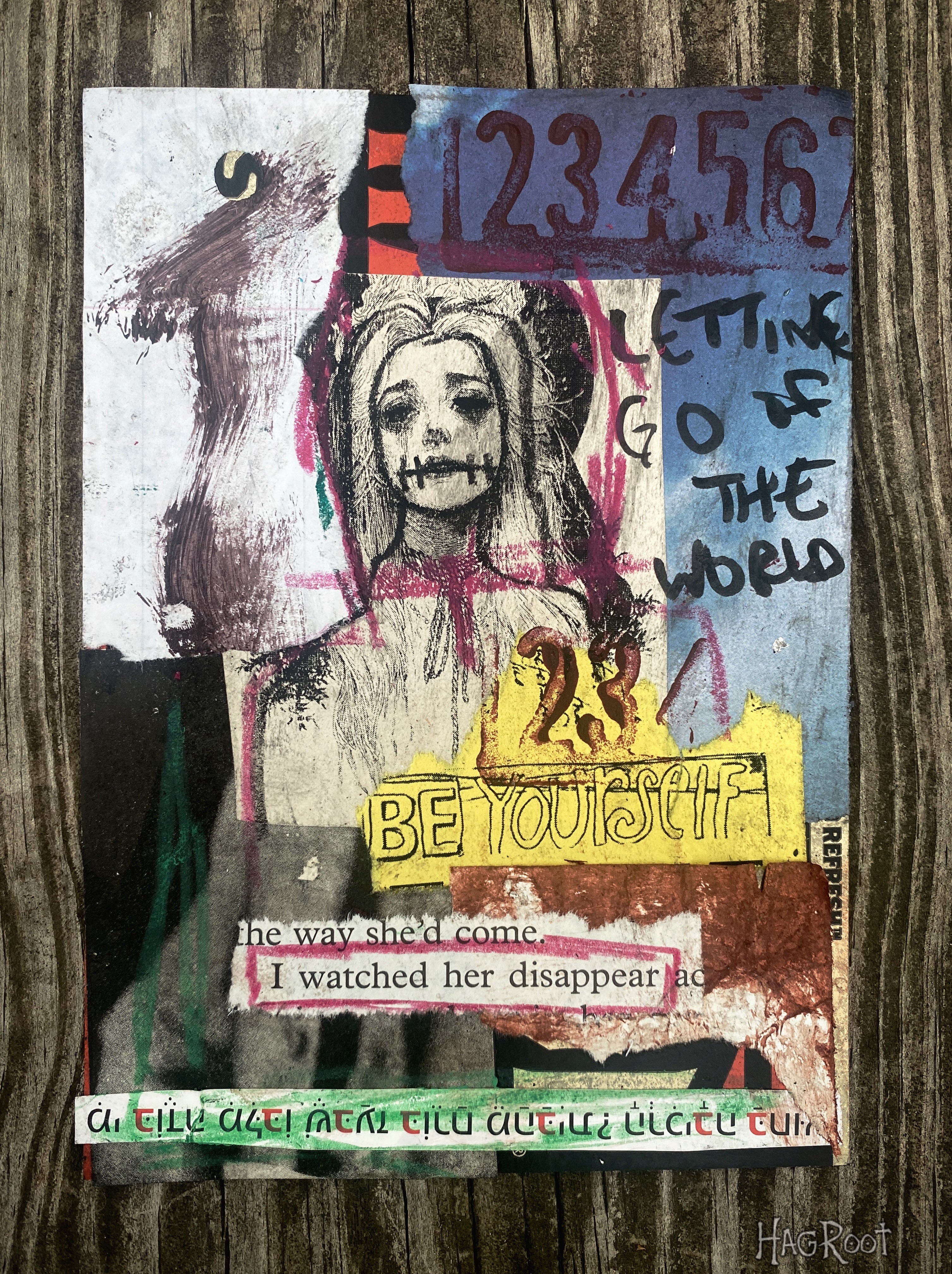 Disappear - Original Mixed Media Collage