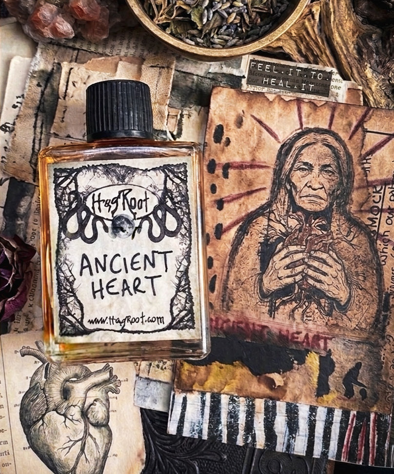 ANCIENT HEART-(Black Tea Leaves, Mahogany Wood, Tobacco)-Perfume, Cologne, Anointing, Ritual Oil