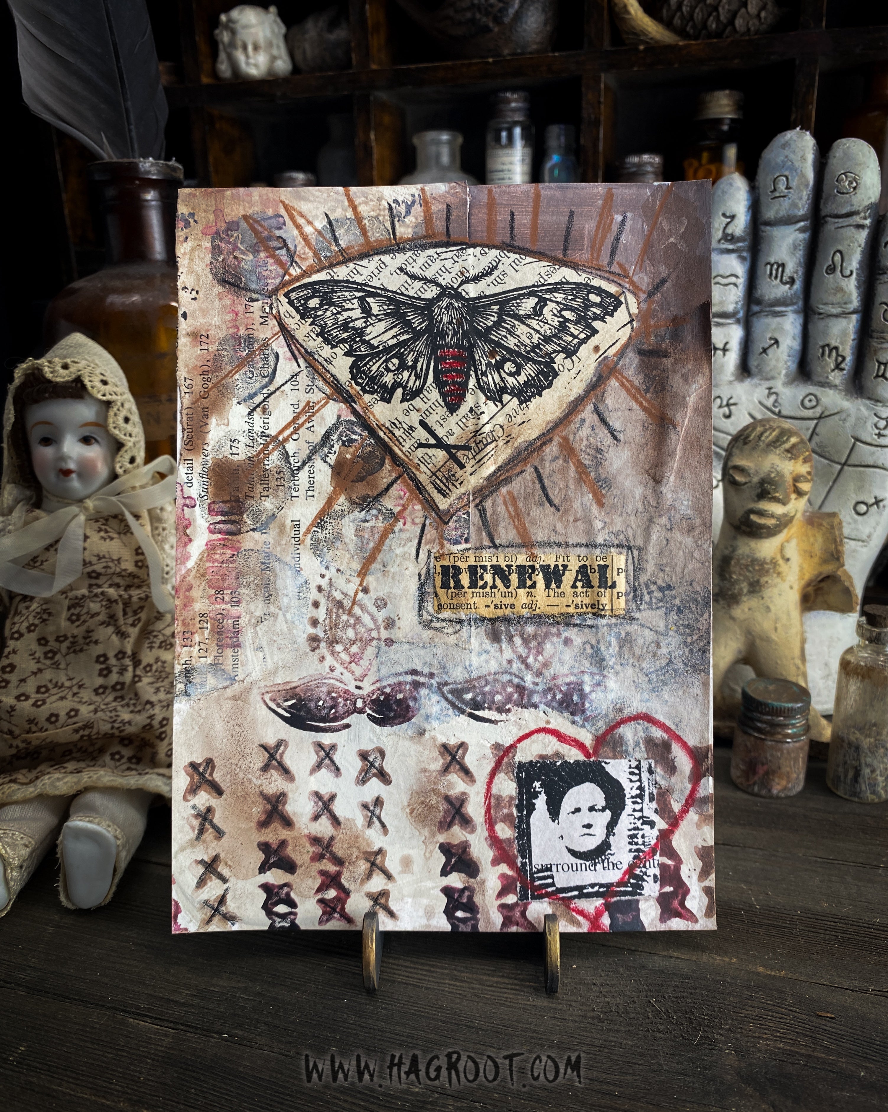 Renewal - Original Mixed Media Collage - Altar Card