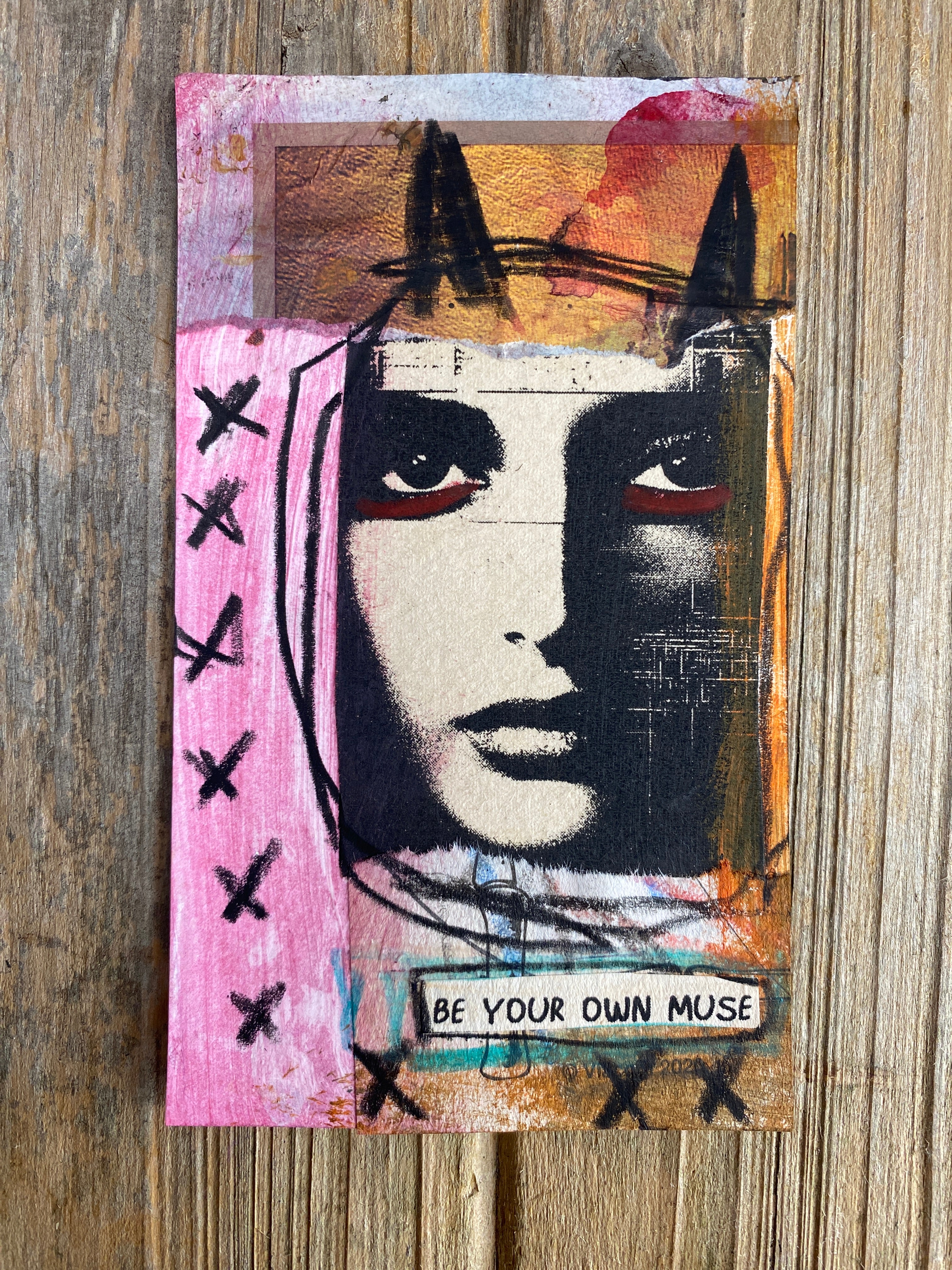 Be Your Own Muse - Original Mixed Media Collage