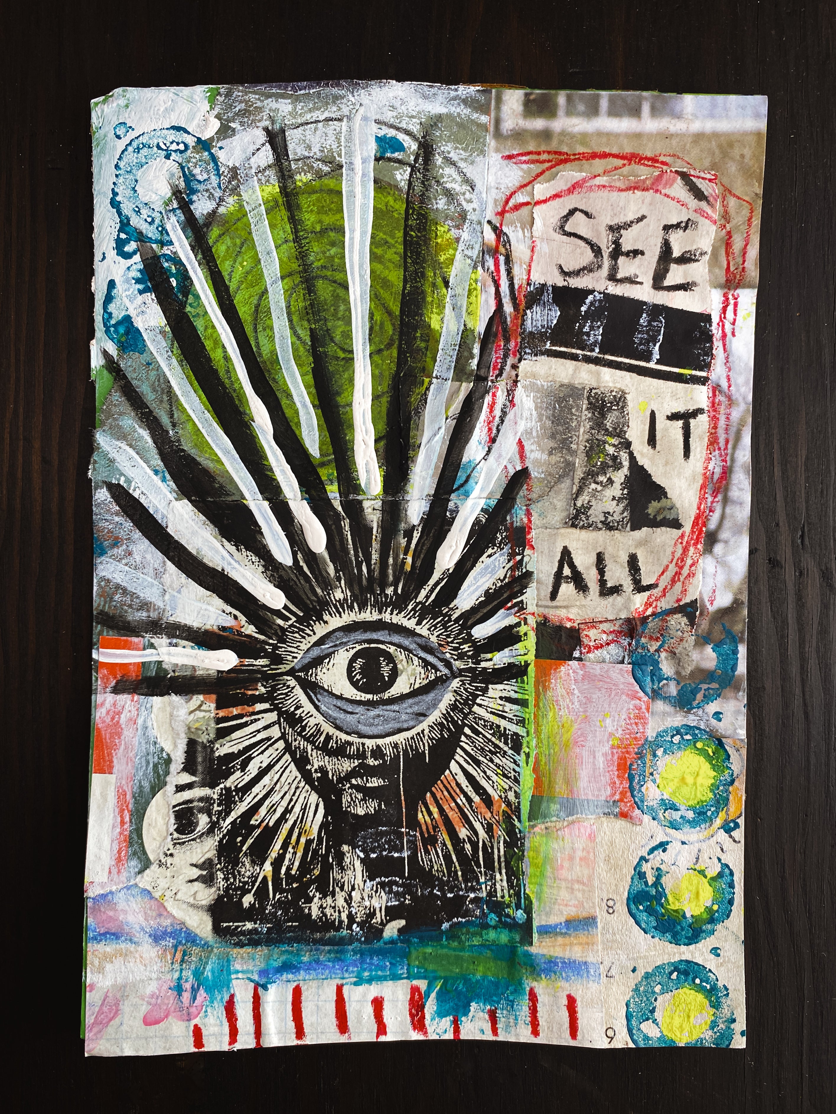 See It All - Original Mixed Media Collage